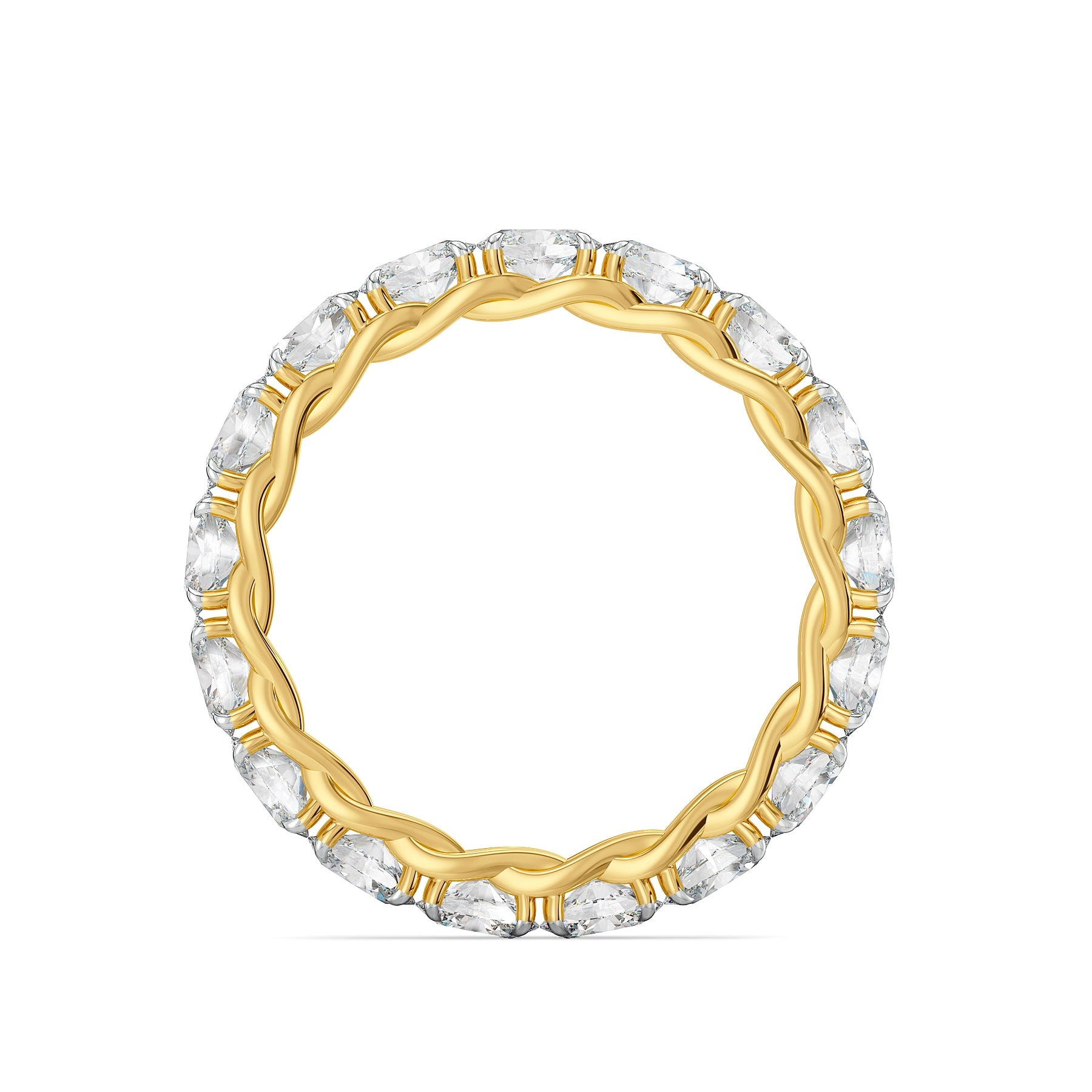 Oval Orchard Lab Grown Diamond Band - back view