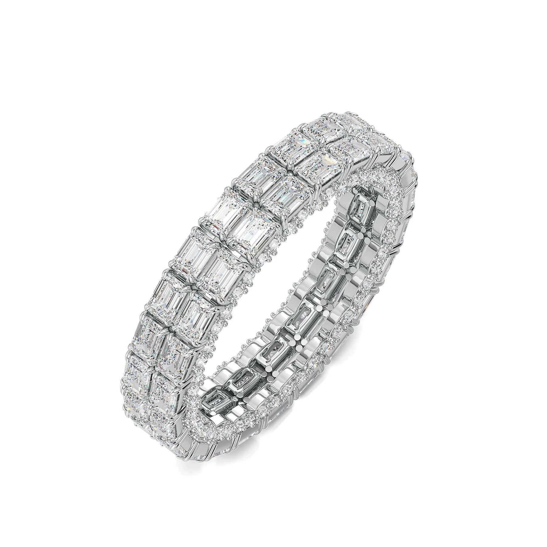 Empire Eternity Lab Grown Diamond Ring - top view in 9KT