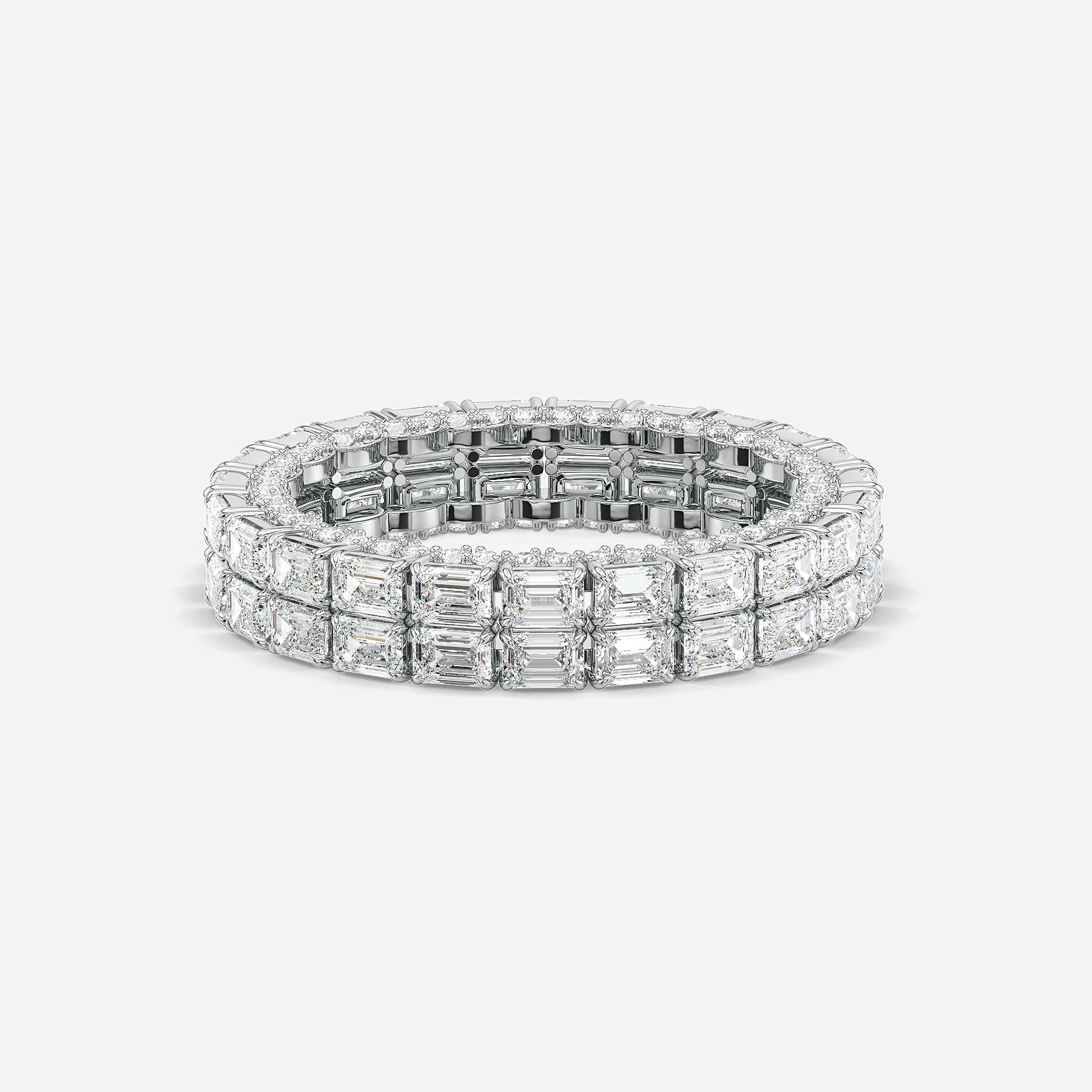 Empire Eternity Lab Grown Diamond Ring - front view in 9KT