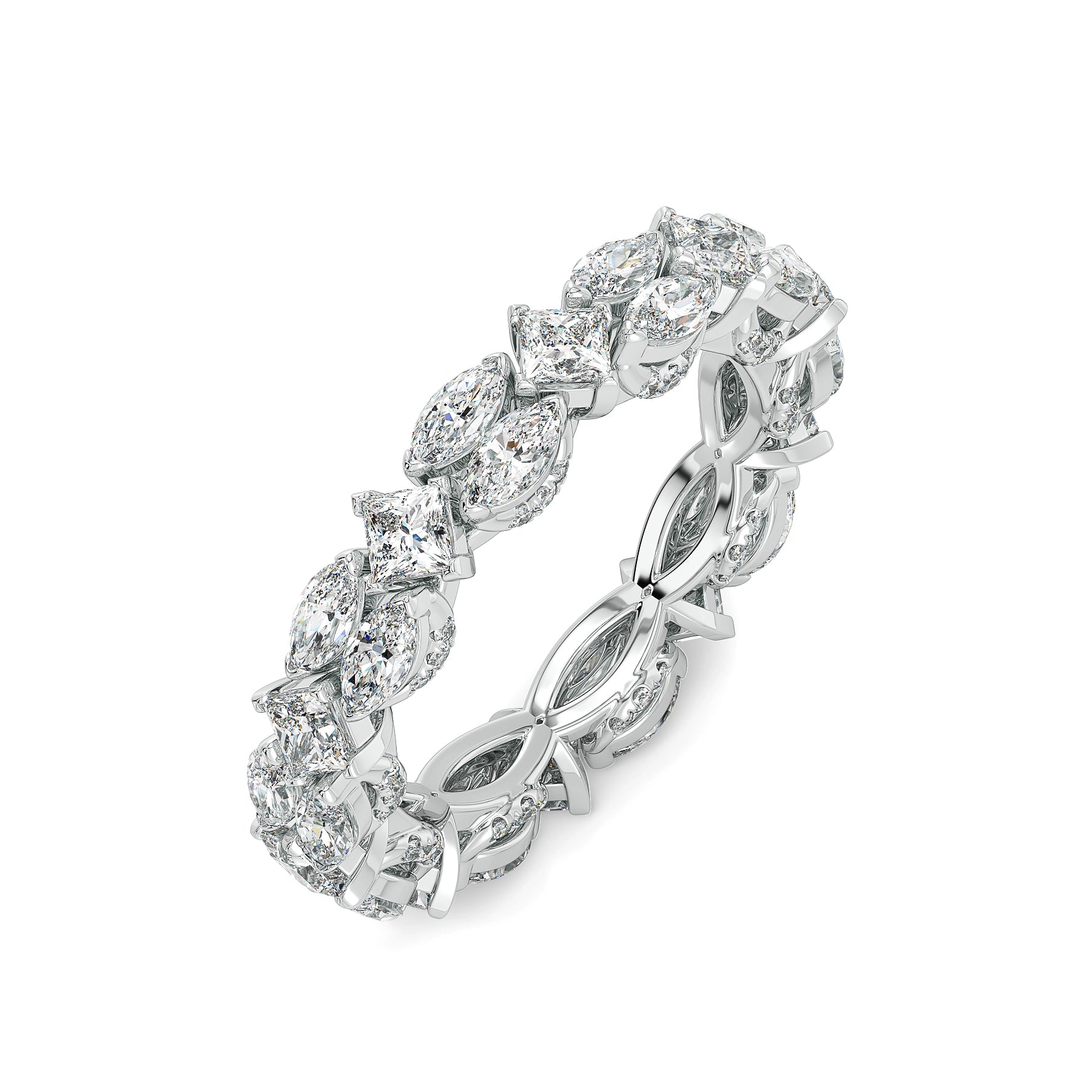 Empress Trinity Lab Grown Diamond Ring - top view