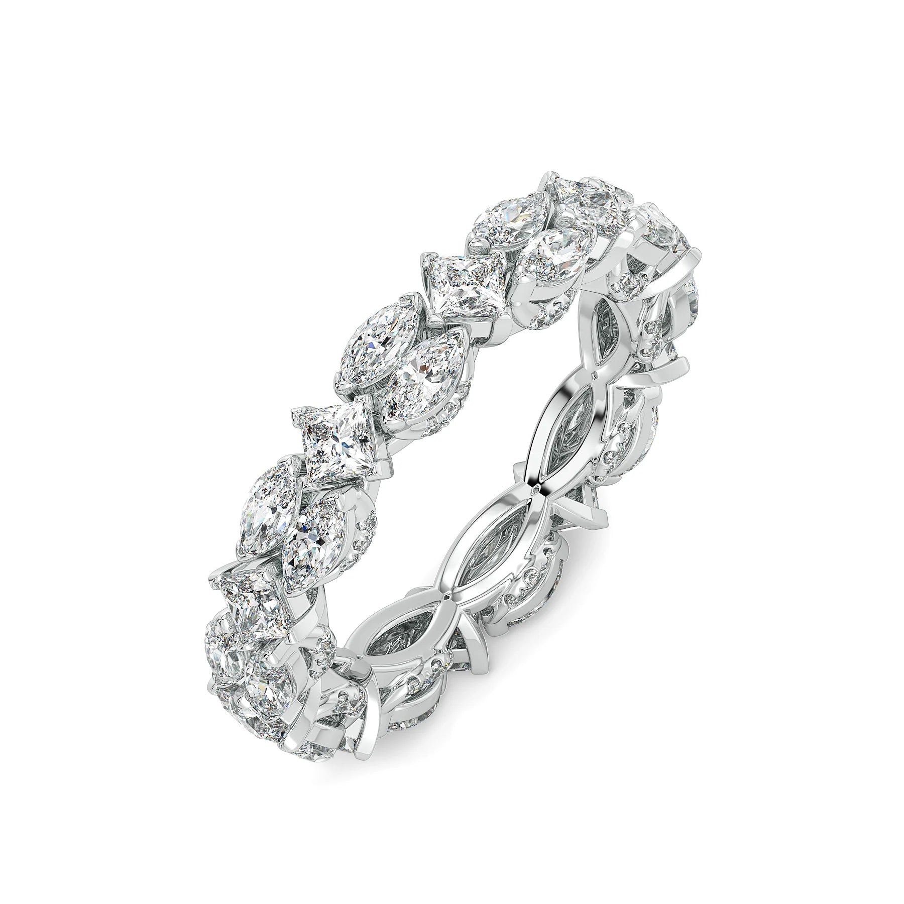 Empress Trinity Lab Grown Diamond Ring - top view in 9KT