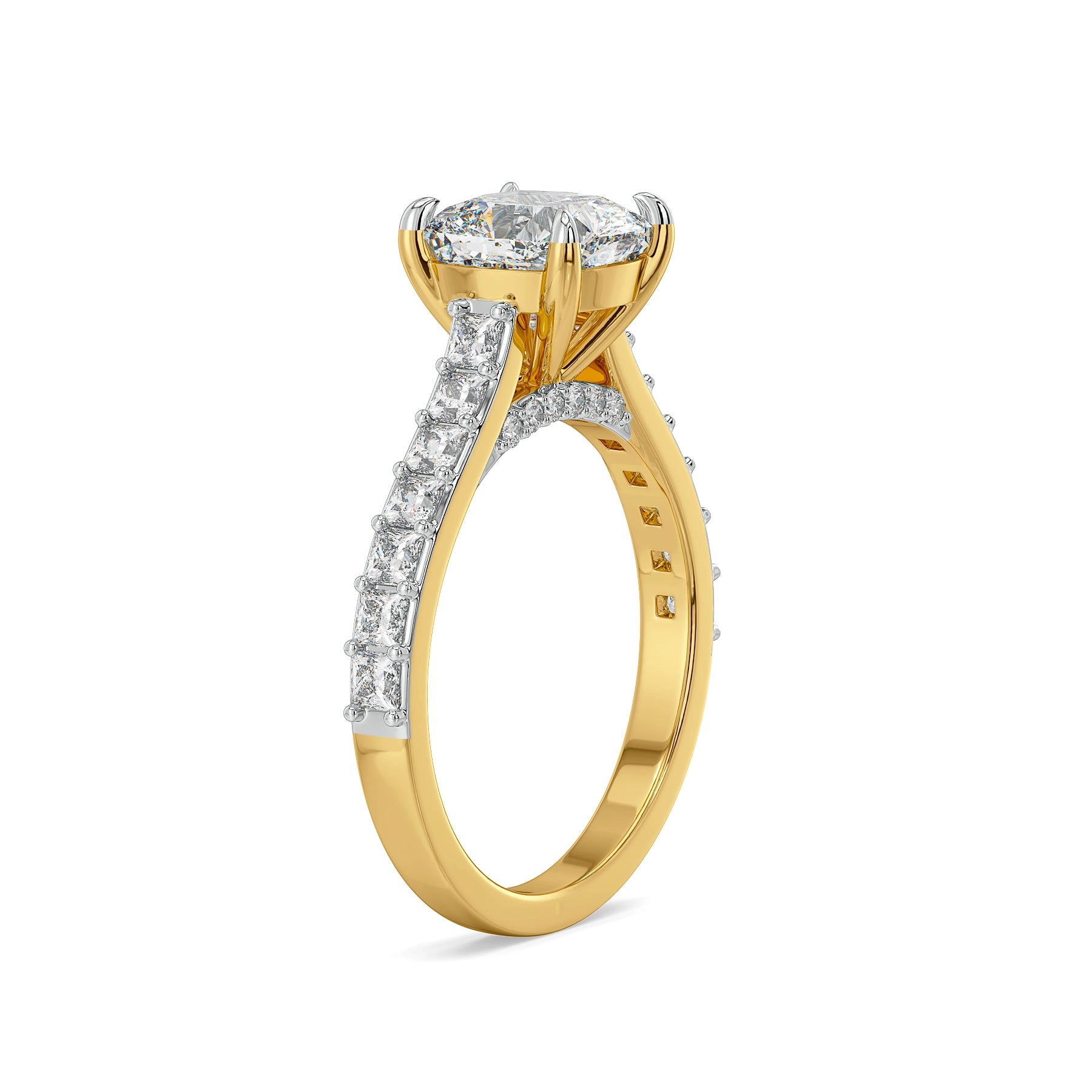 Icon Cushion Lab Grown Diamond Ring - side view