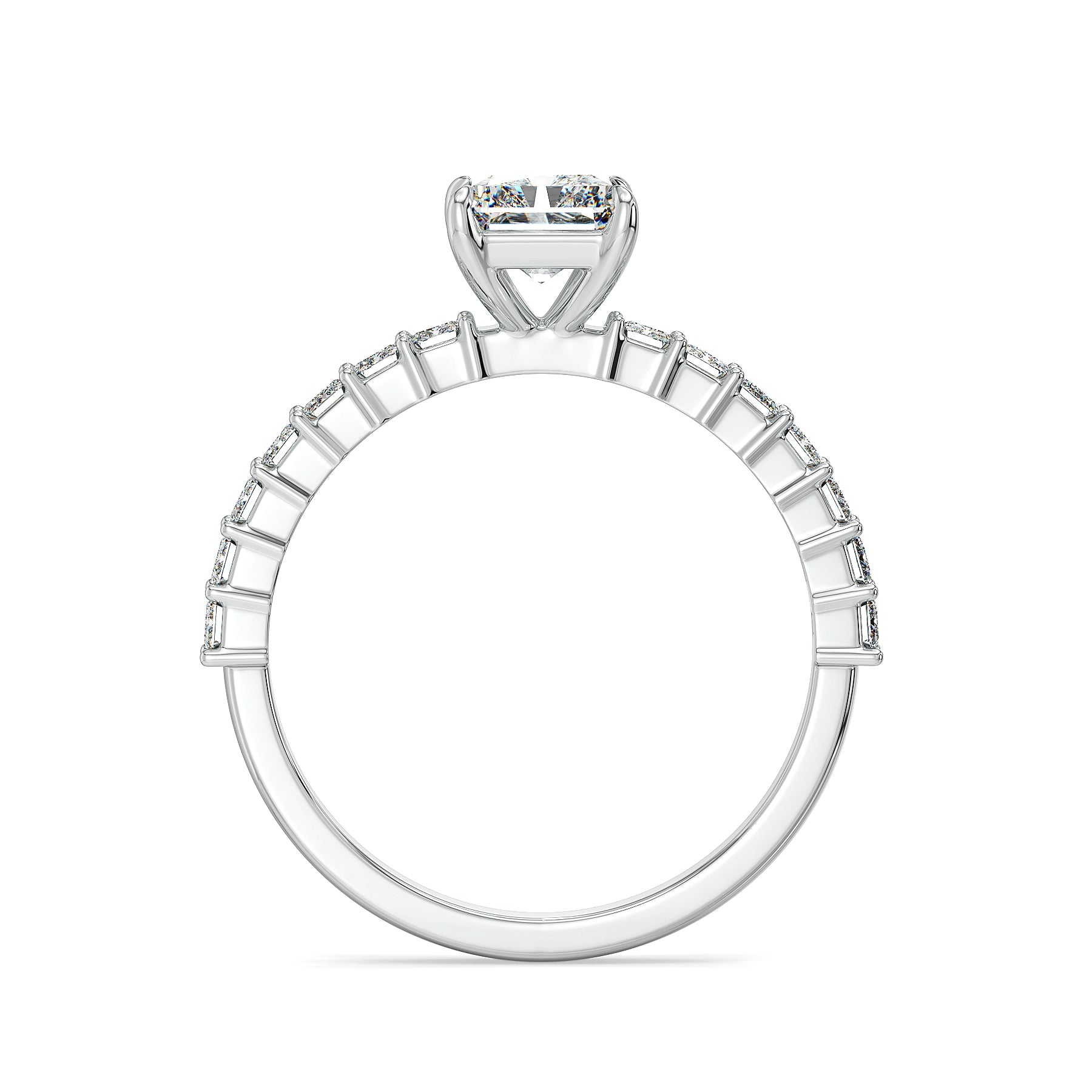 Emerald Edge Lab Grown Diamond Ring - back view