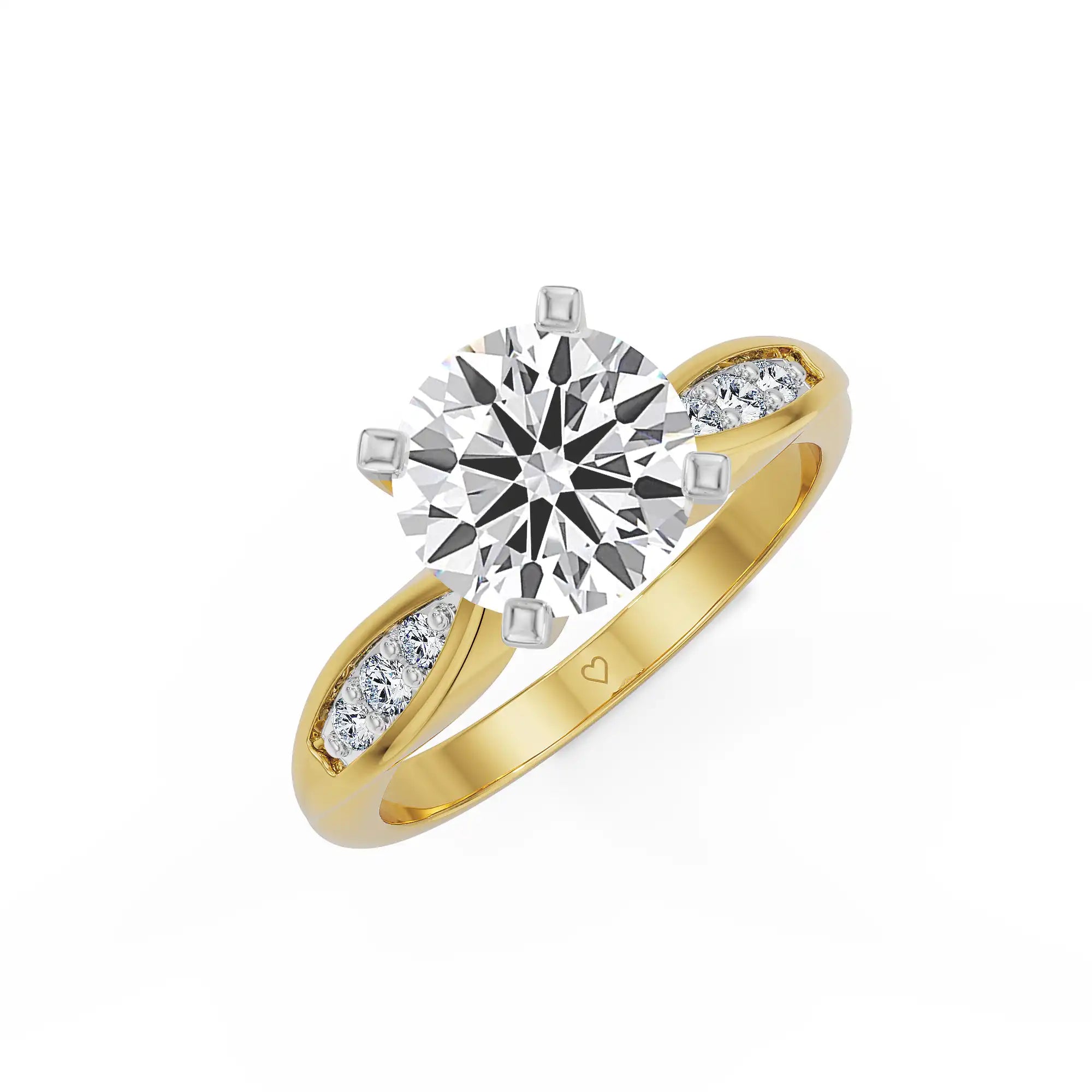 Solitaire Shimmer Hearts & Arrows Lab Grown Diamond Ring