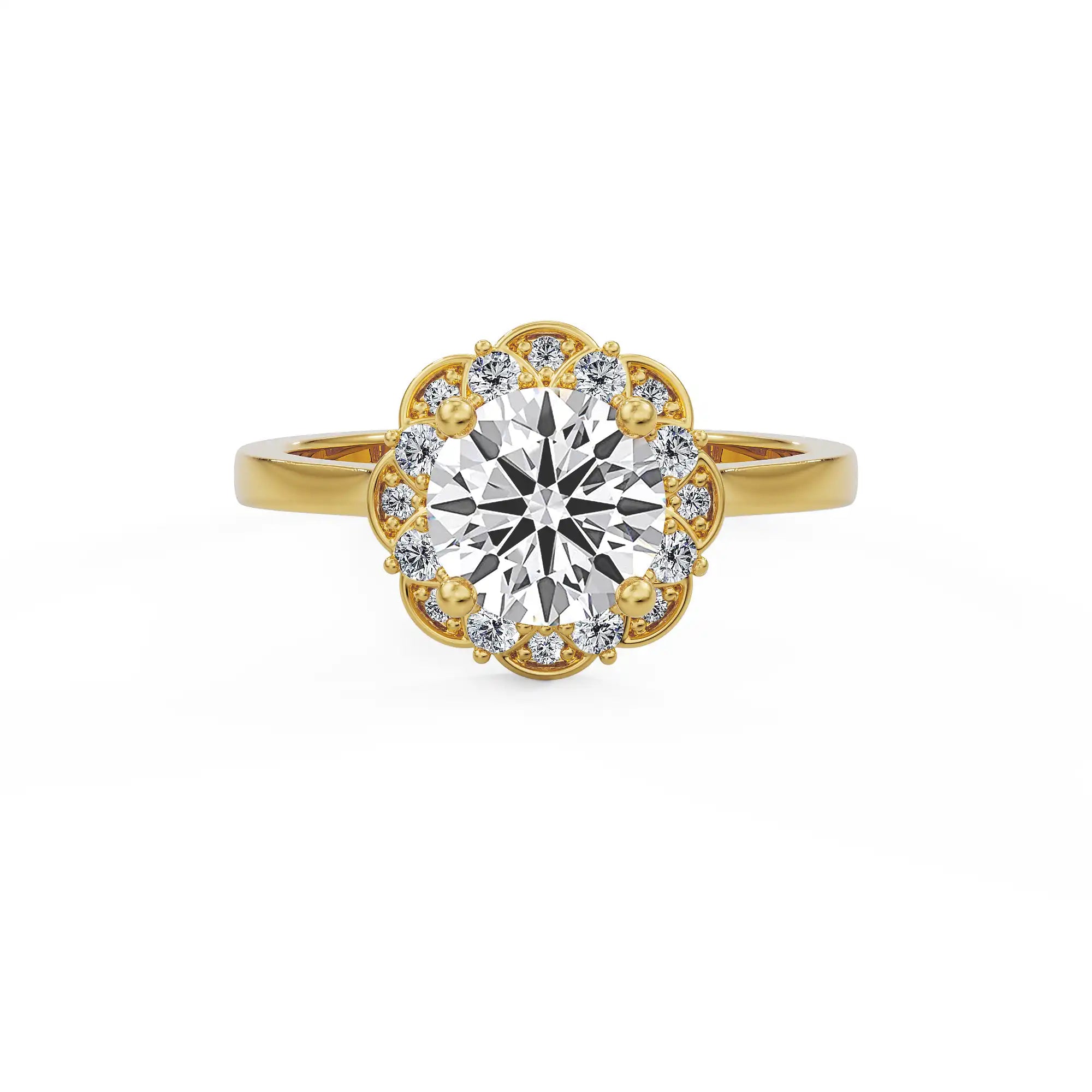 Marigold Hearts & Arrows Lab Grown Diamond Ring