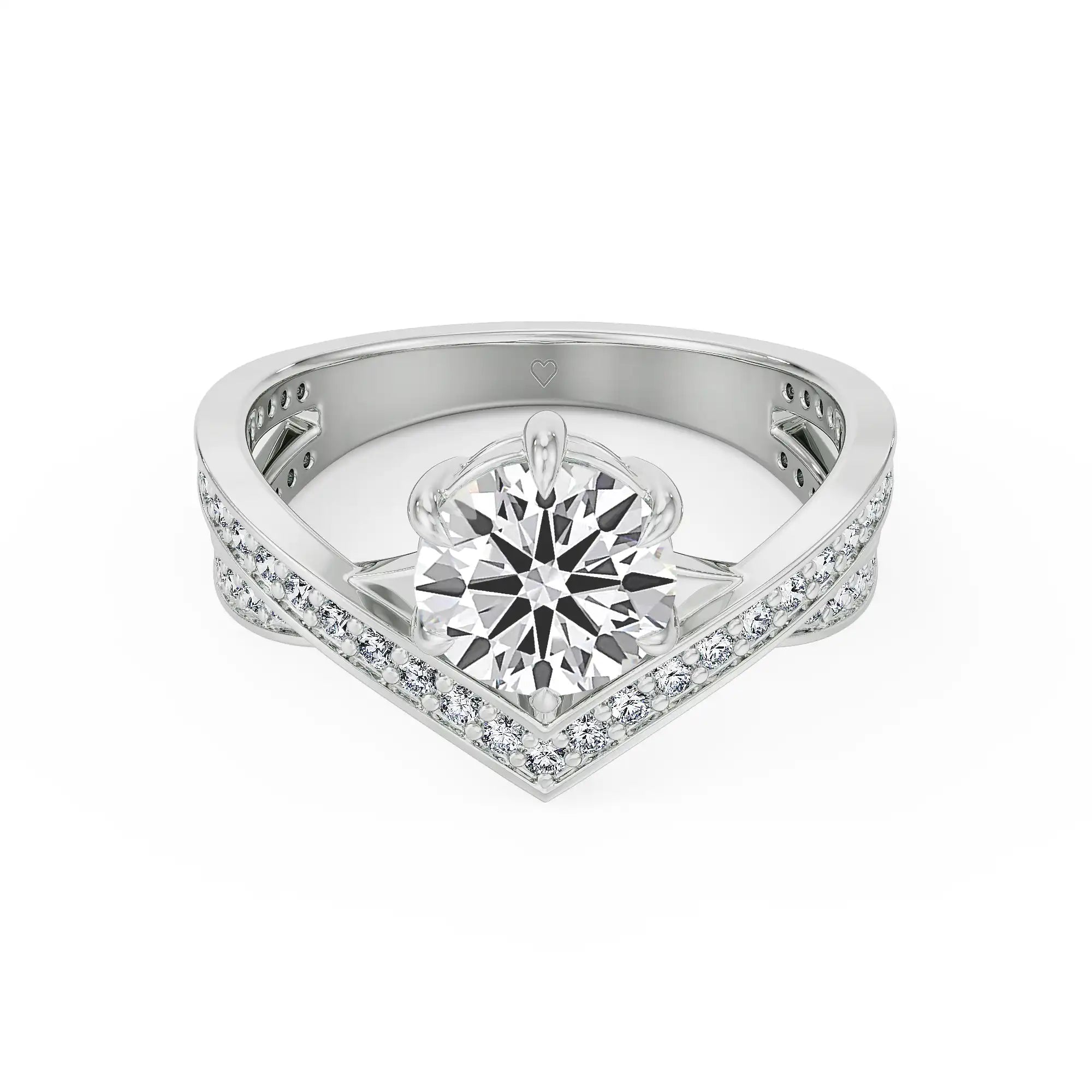 Josephine Hearts & Arrows Lab Grown Diamond Ring
Front view