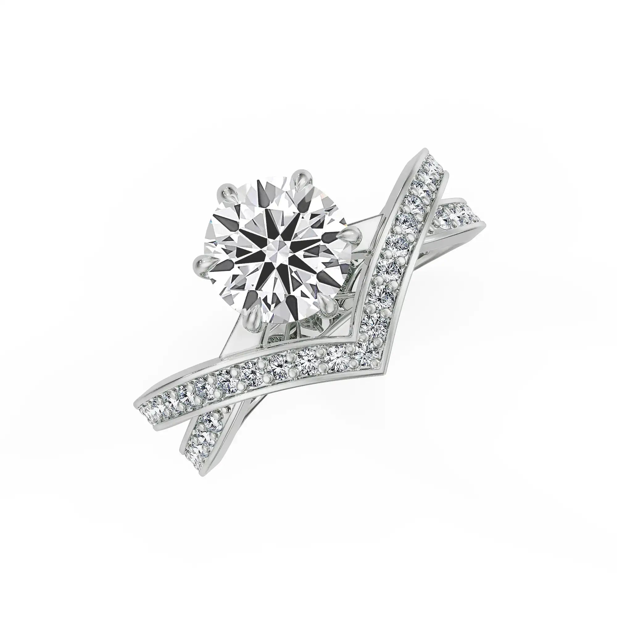 Josephine Hearts & Arrows Lab Grown Diamond Ring
Top view