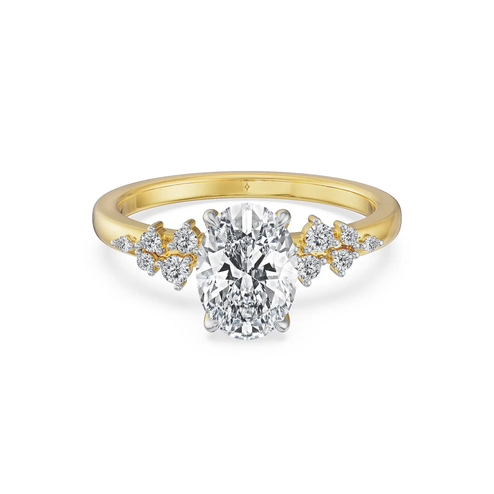 Oval Aurora Lab Grown Diamond Ring
