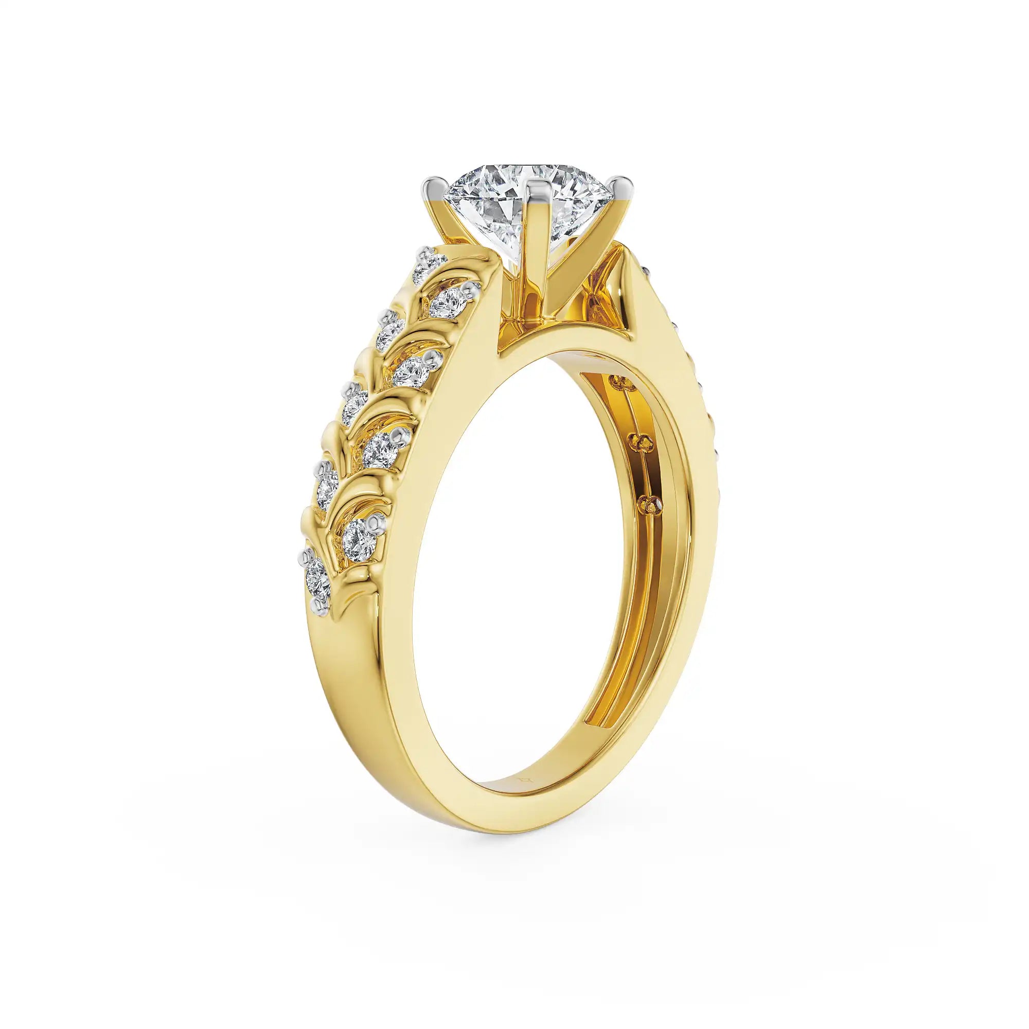Whispering Vine Diamond Engagement Ring