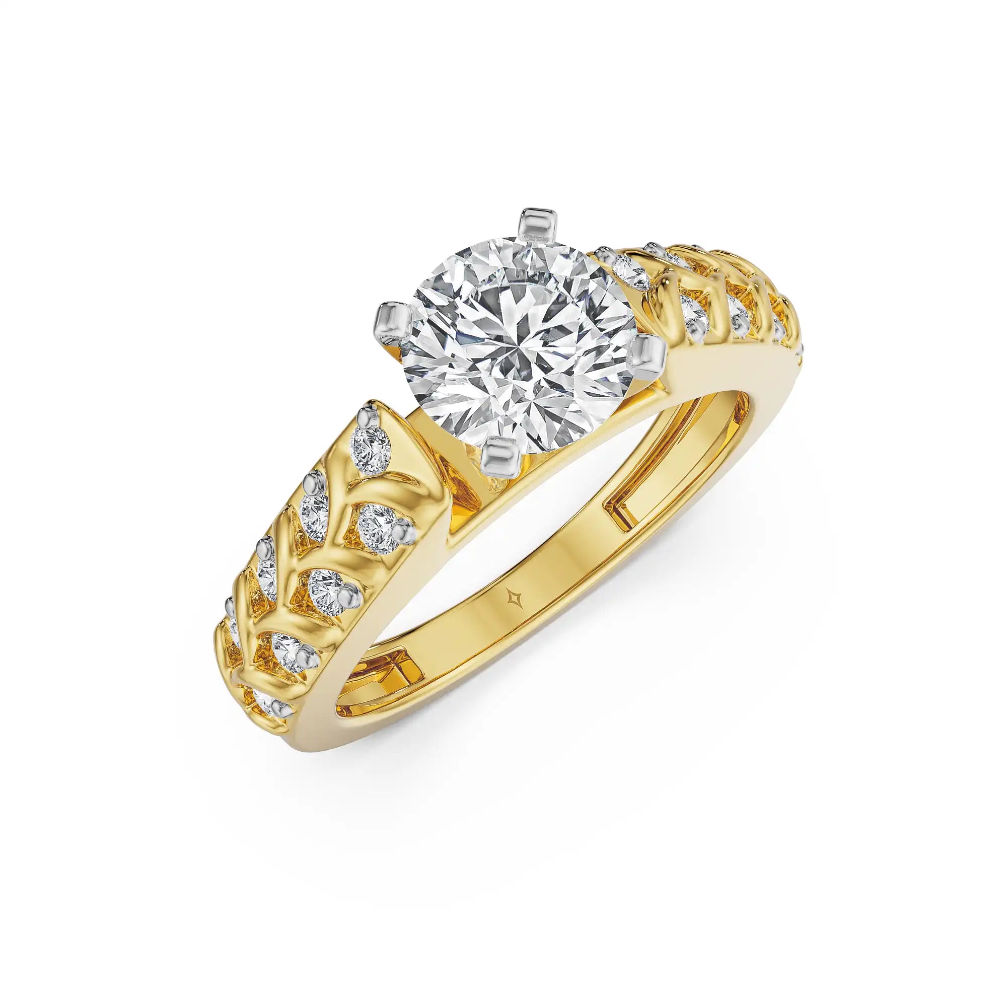 Whispering Vine Diamond Engagement Ring