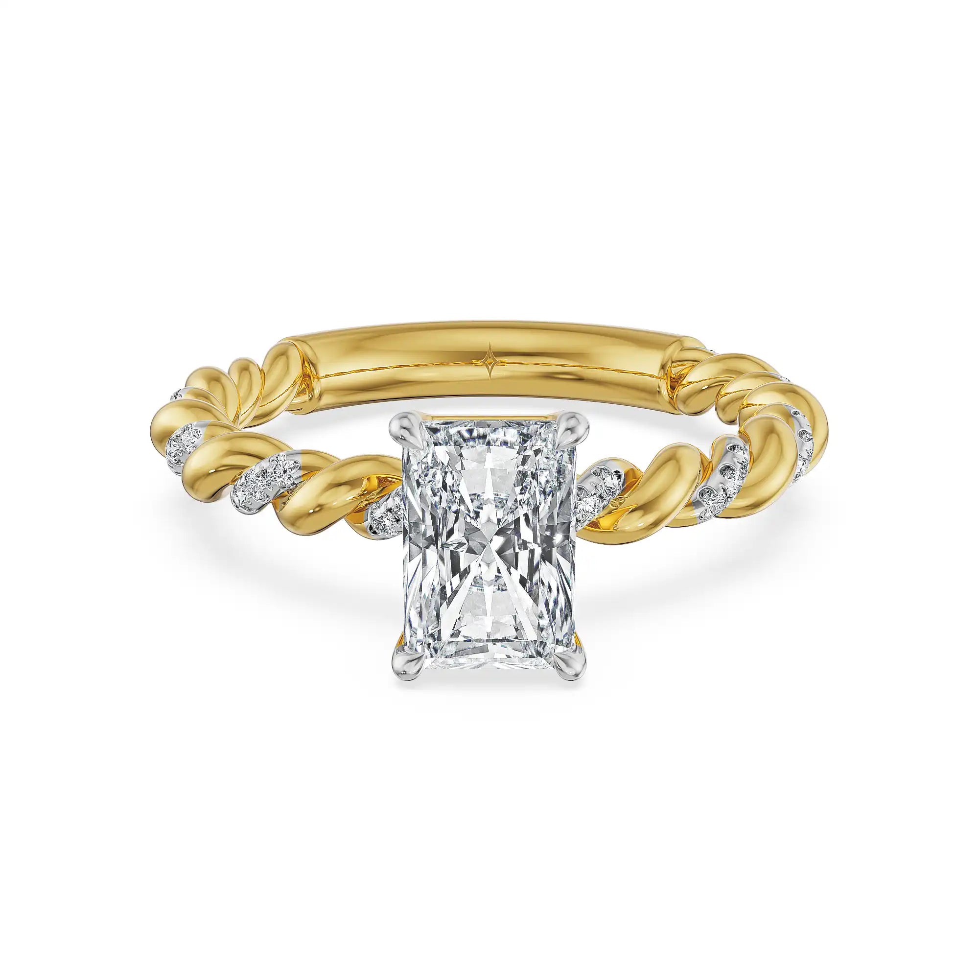 Twilight Tress Radiant Lab Grown Diamond Ring