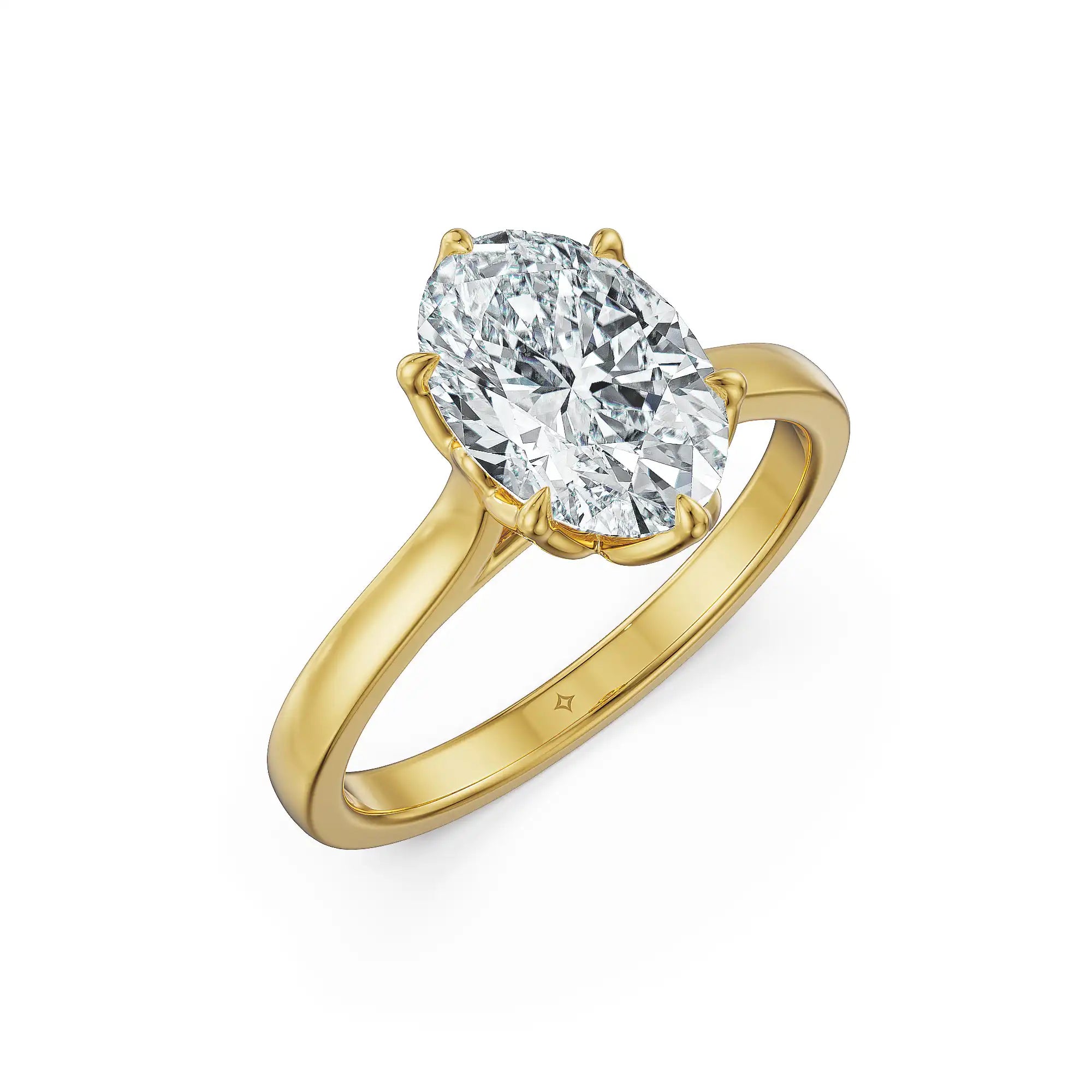 1.5 CT Oval Lab Grown Diamond Ring