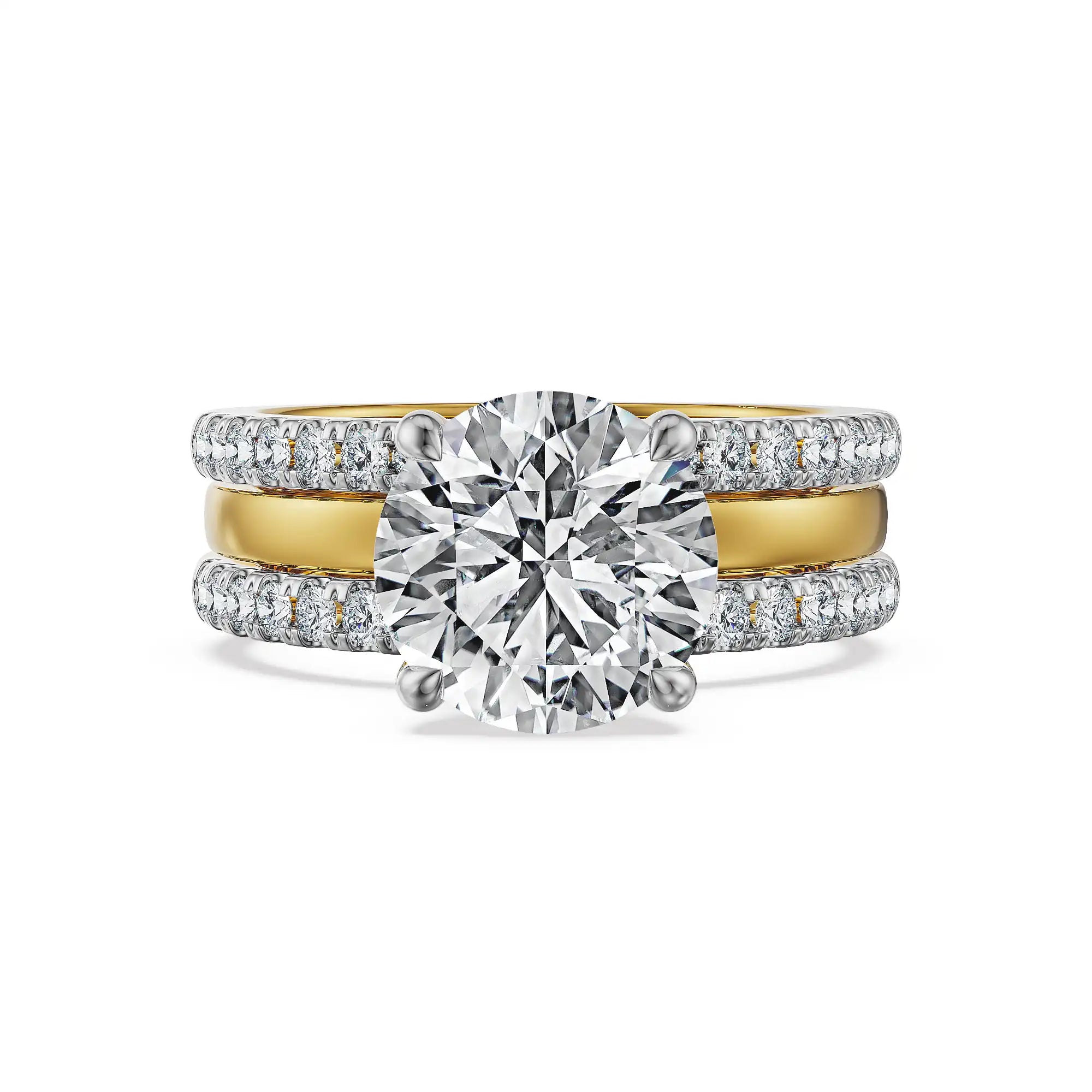2 CT Solitaire Lab Grown Diamond Detachable Ring