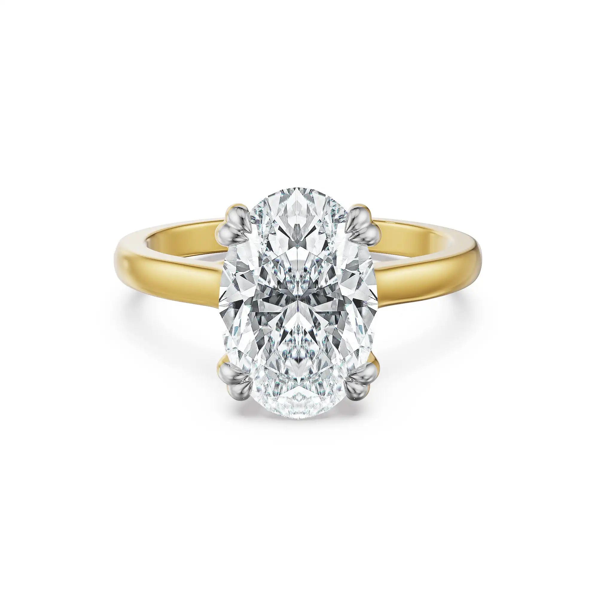 2 CT Oval Solitaire Lab Grown Diamond Ring