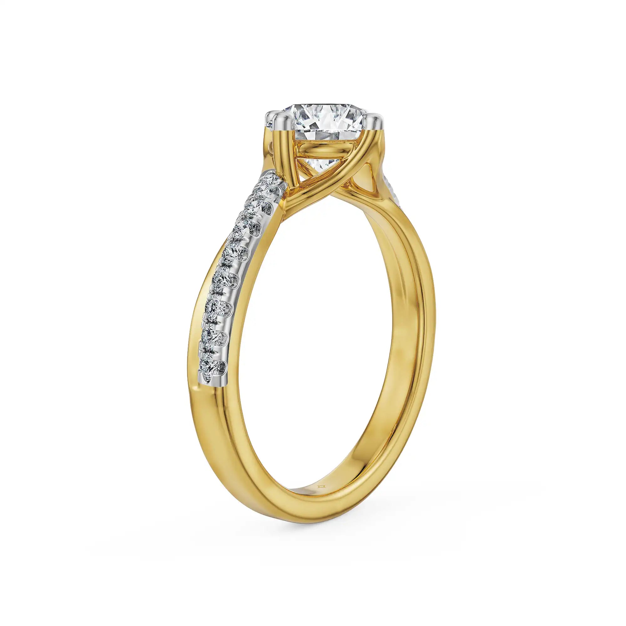 Twisted Solitaire Lab Grown Diamond Ring