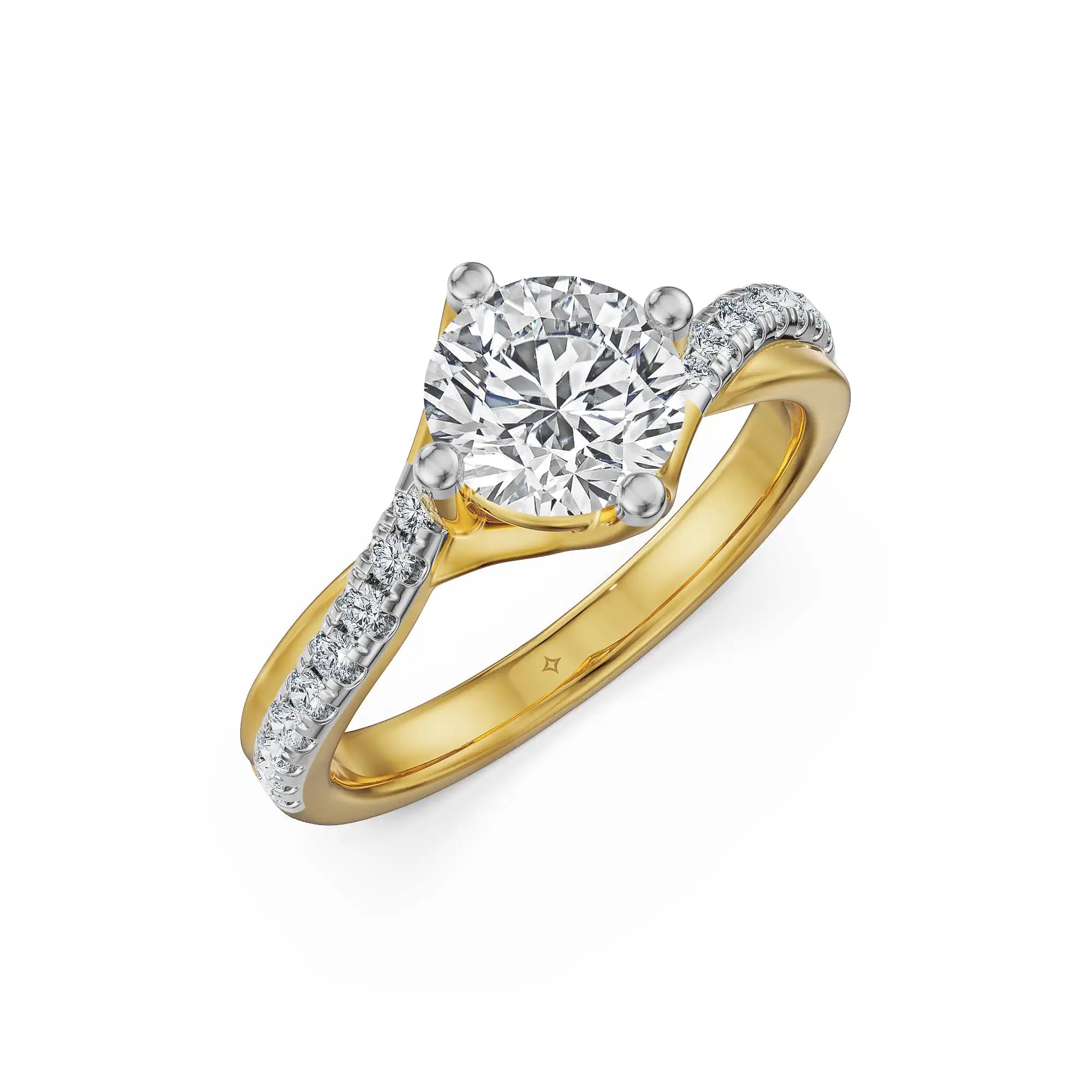 Twisted Solitaire Lab Grown Diamond Ring