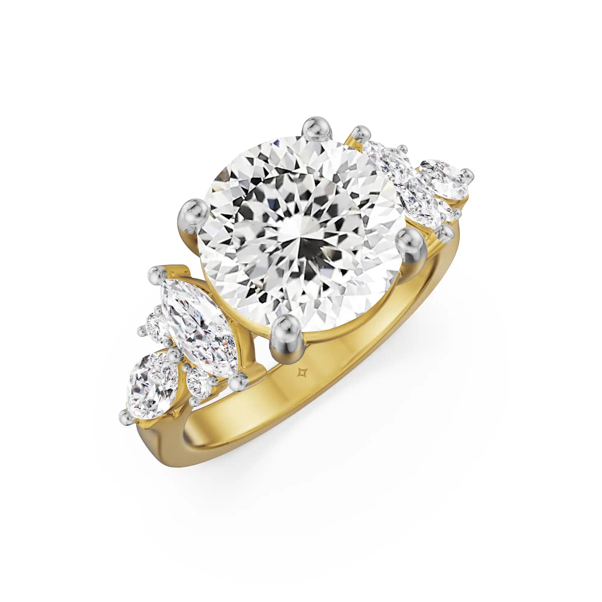 Crown of Brilliance Portuguese Cut Diamond Ring