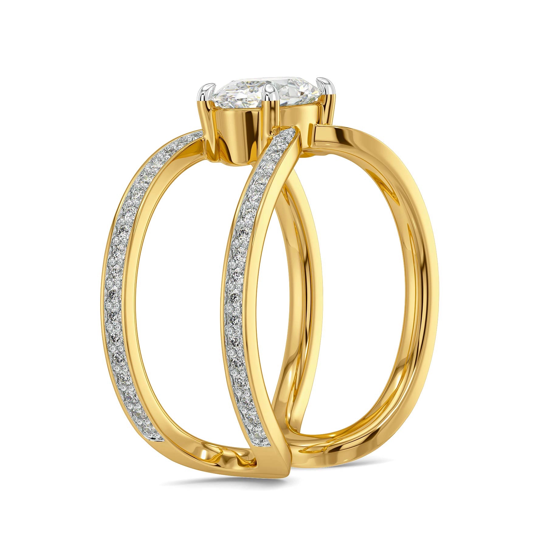 Oval Embrace Solitare Lab Grown Diamond Ring