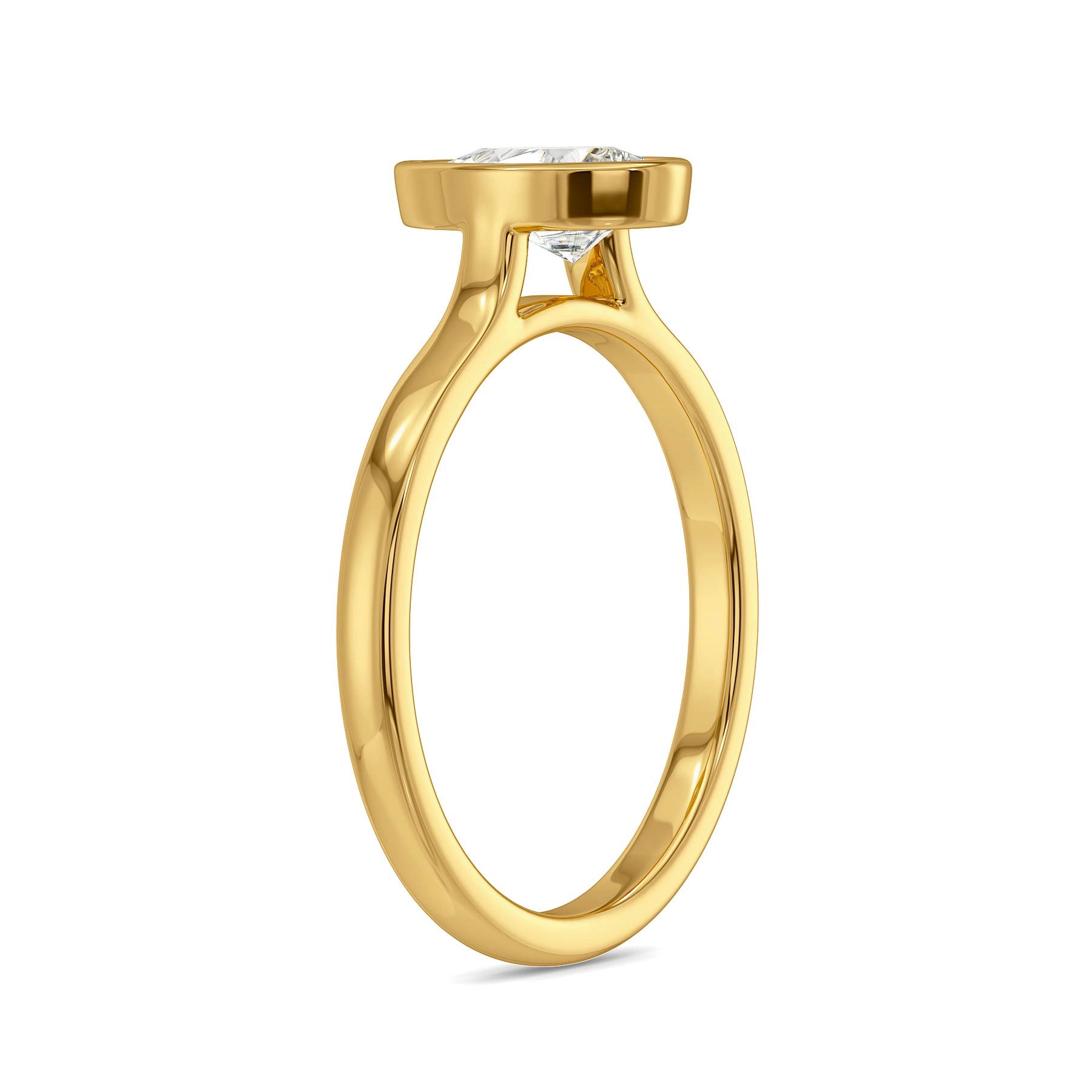 Pear Bezel Solitaire Diamond Ring