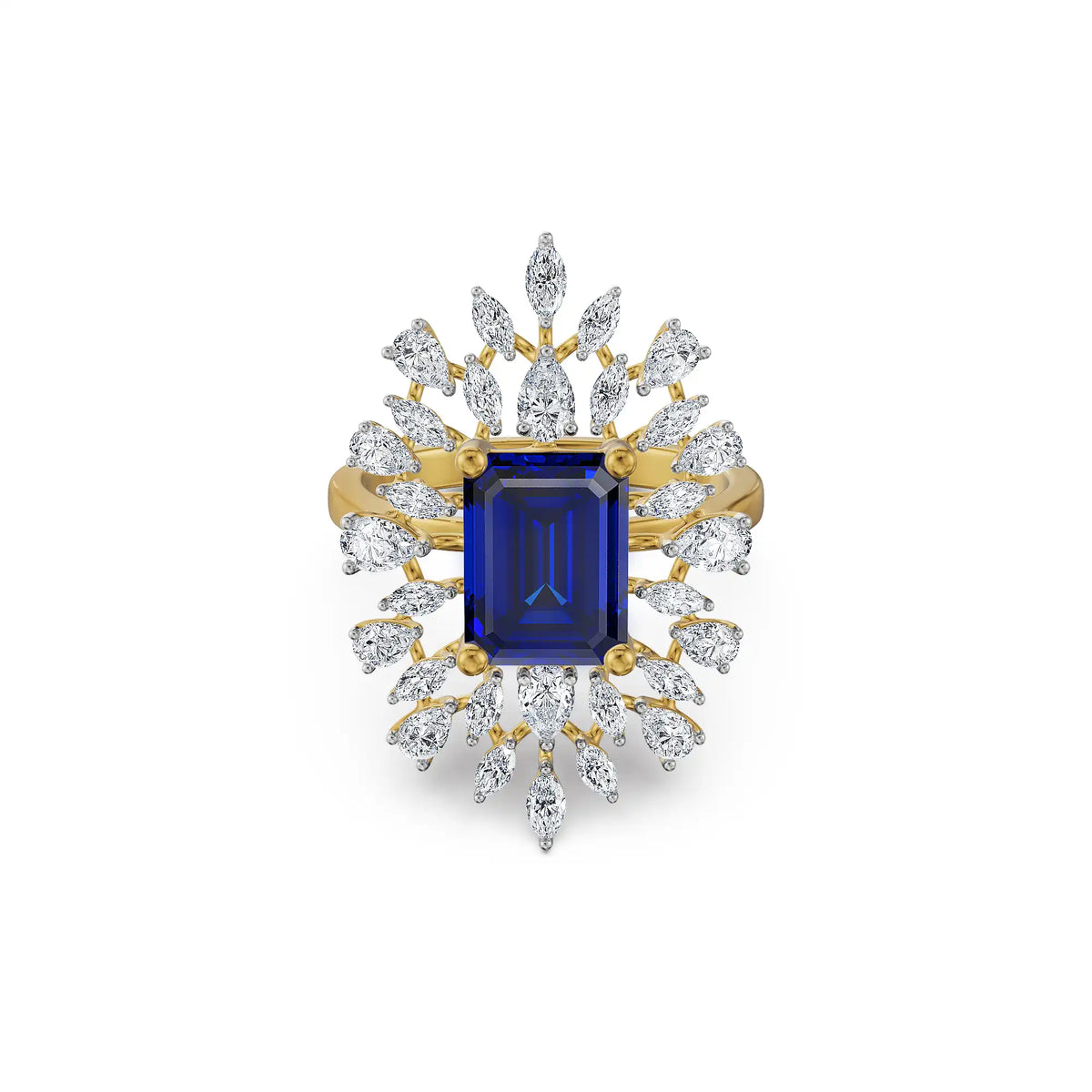 Sapphire Radiance Lab Grown Diamond Cocktail Ring
