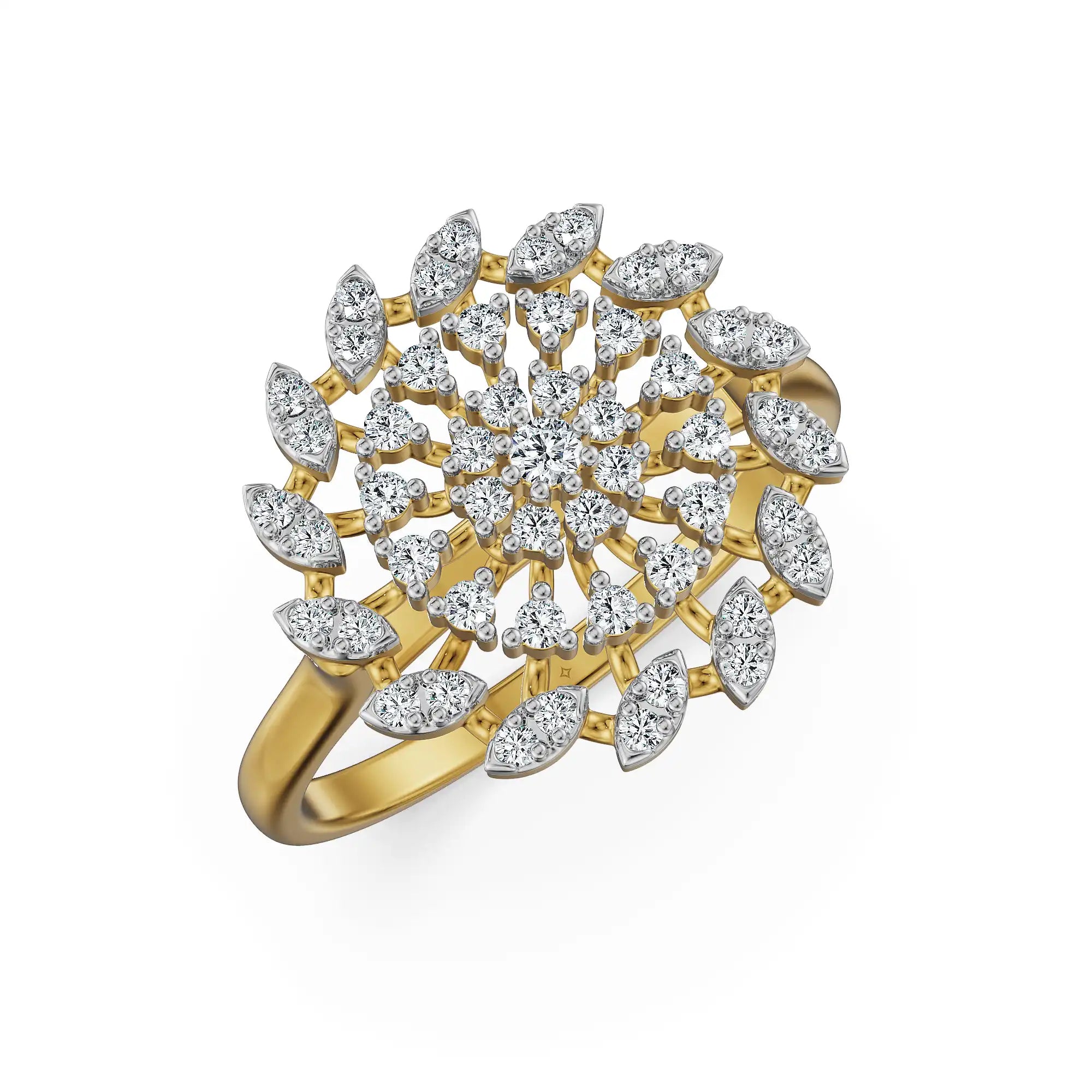 Luminous Cascade Lab Grown Diamond Ring