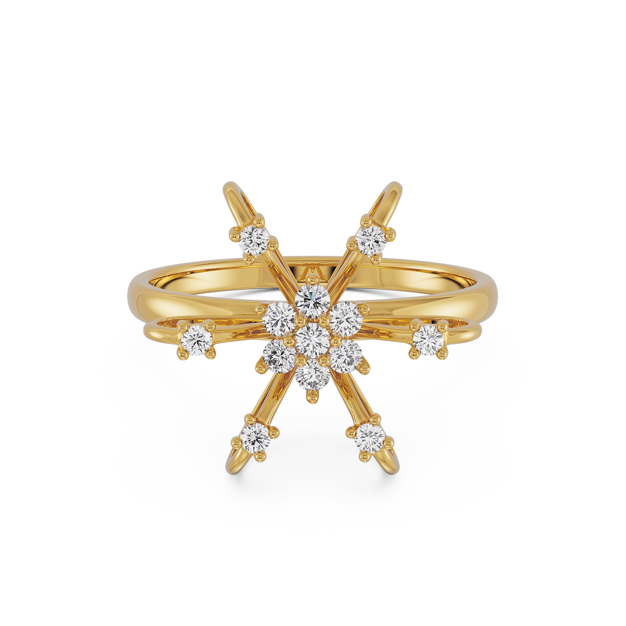 Star Diamond Ring Front view