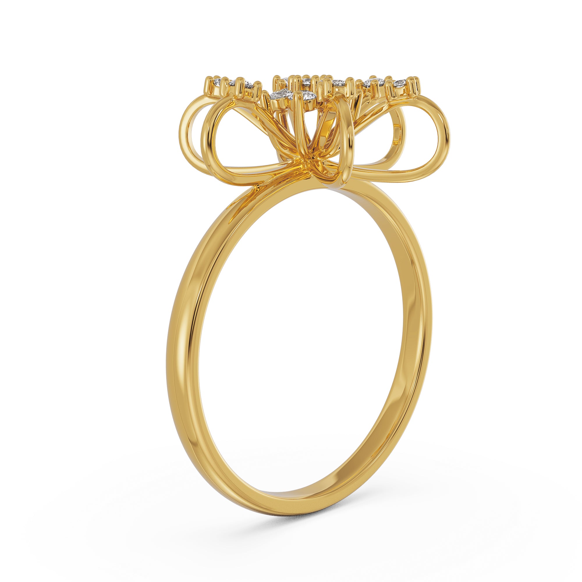 Star Diamond Ring Back View