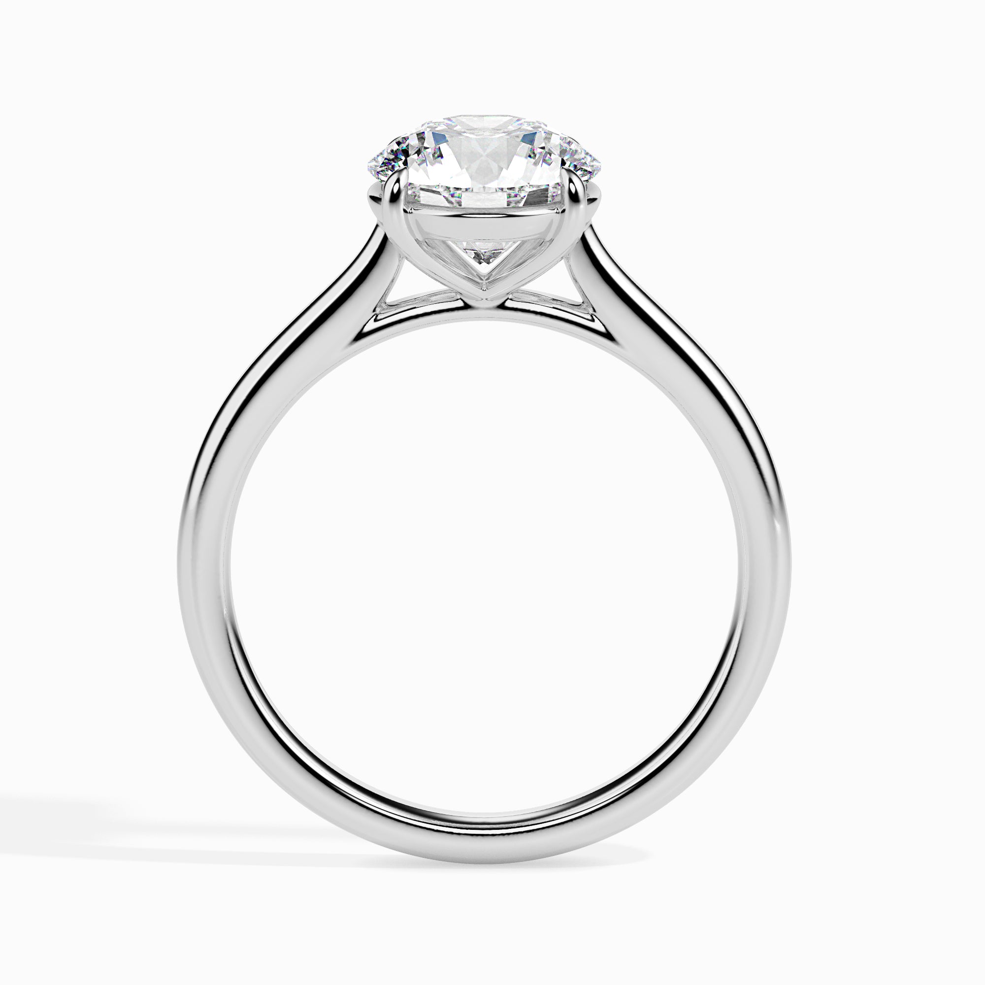 Classic Solitaire Diamond Ring Back View