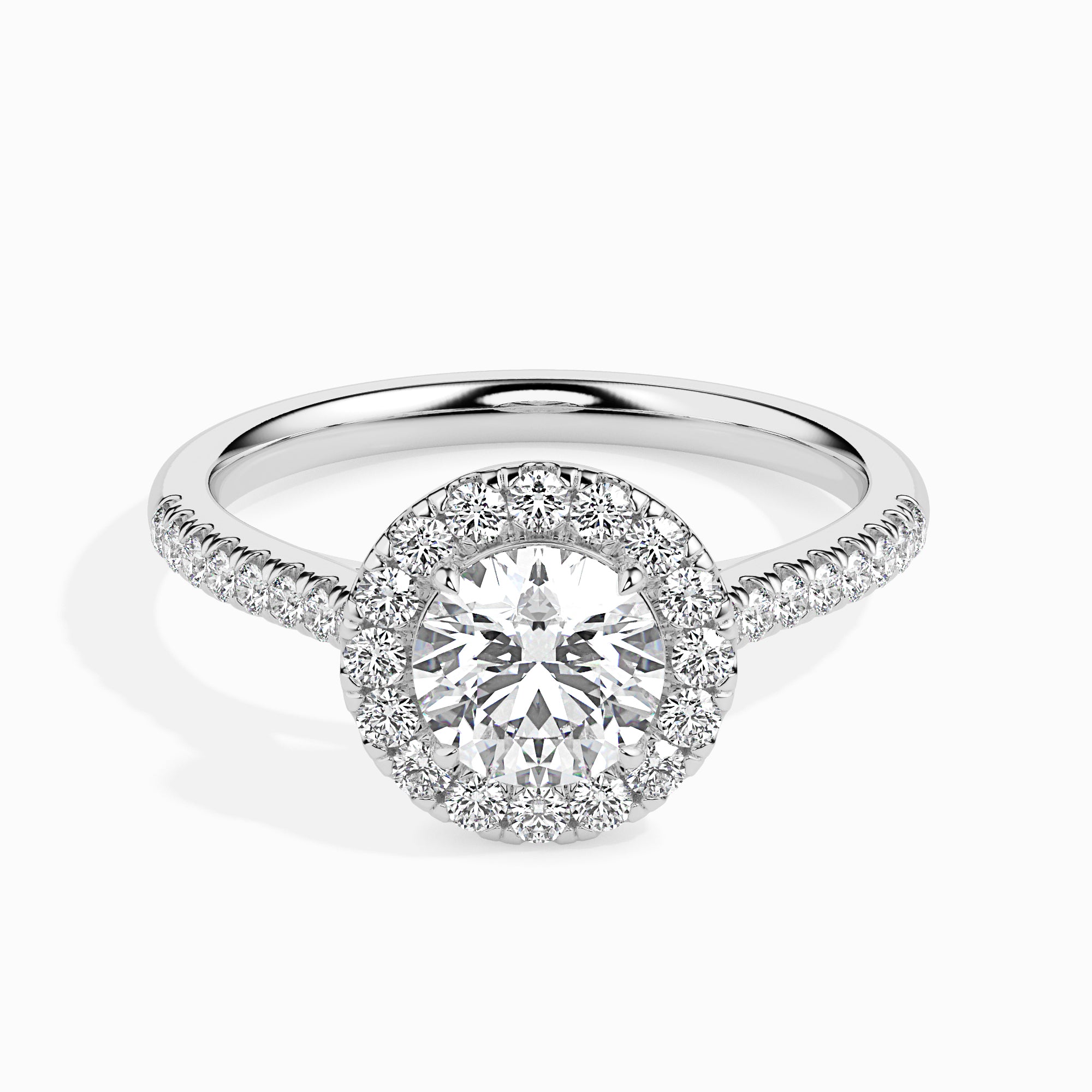 Queen Solitaire Diamond Ring Front view