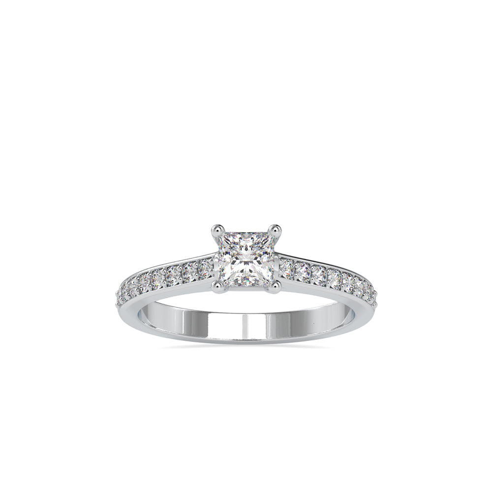Sparkling Princess Cut Diamond Ring Front view