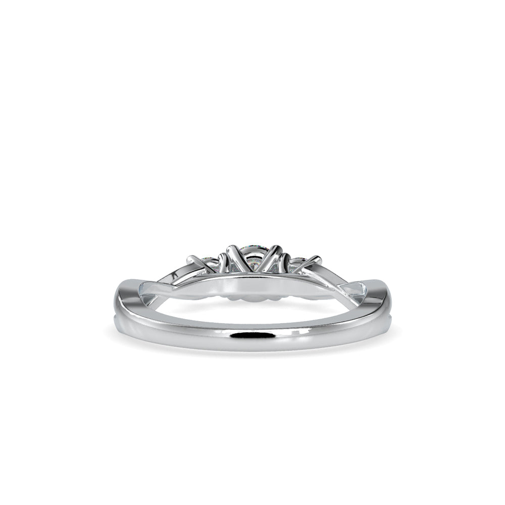 Timeless Three Stone Diamond Ring Back view