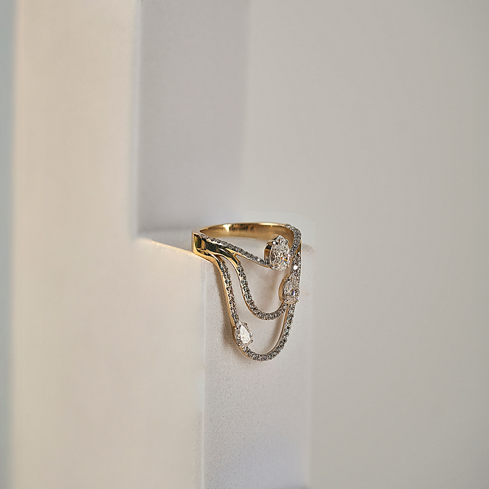 Three Pear Lab Grown Diamond Cocktail Ring