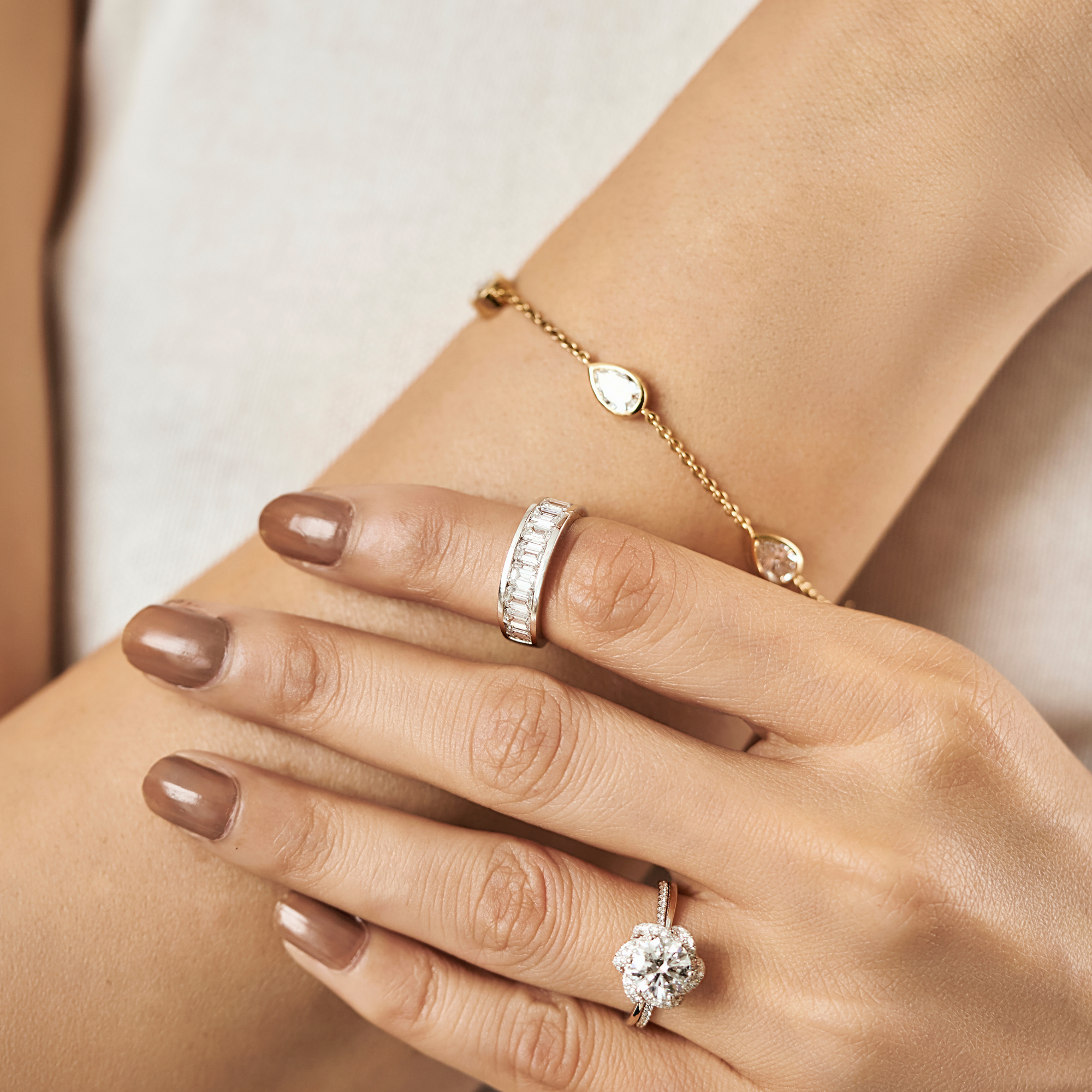 Emerald Eternity Lab Grown Diamond Band