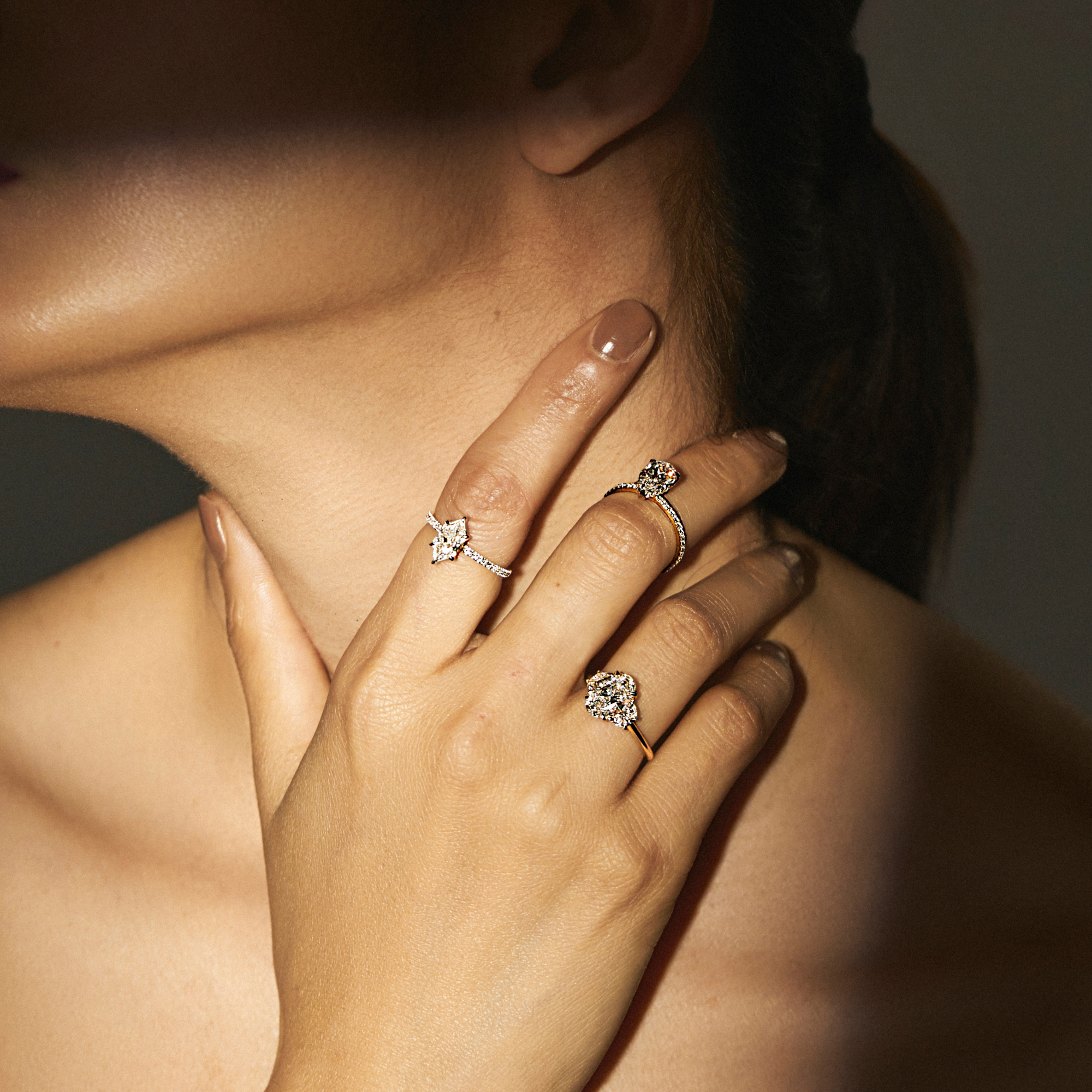 Custom Hexagon Lab Grown Diamond Ring