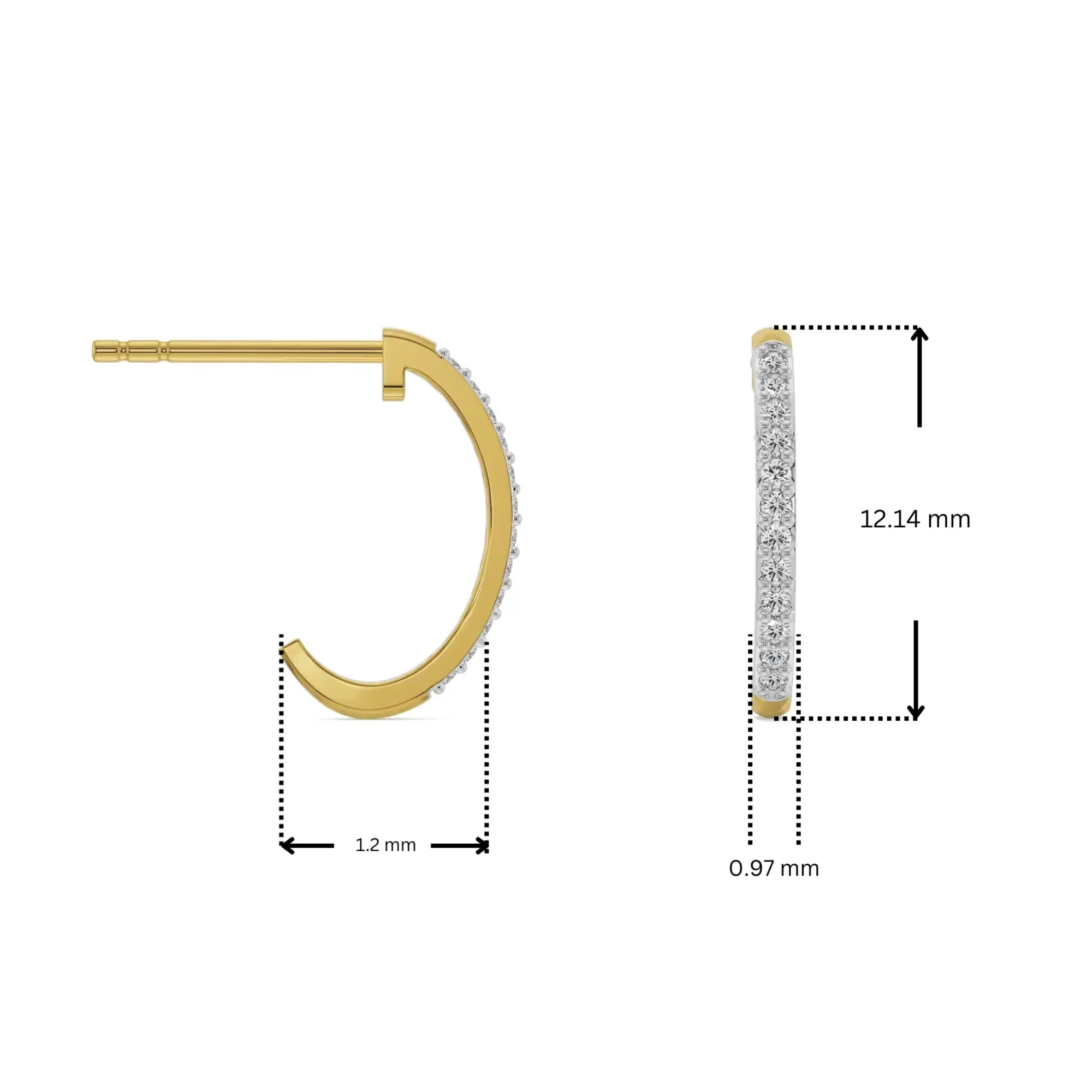 Semi Round Lab Grown Diamond Hoops_in-stock