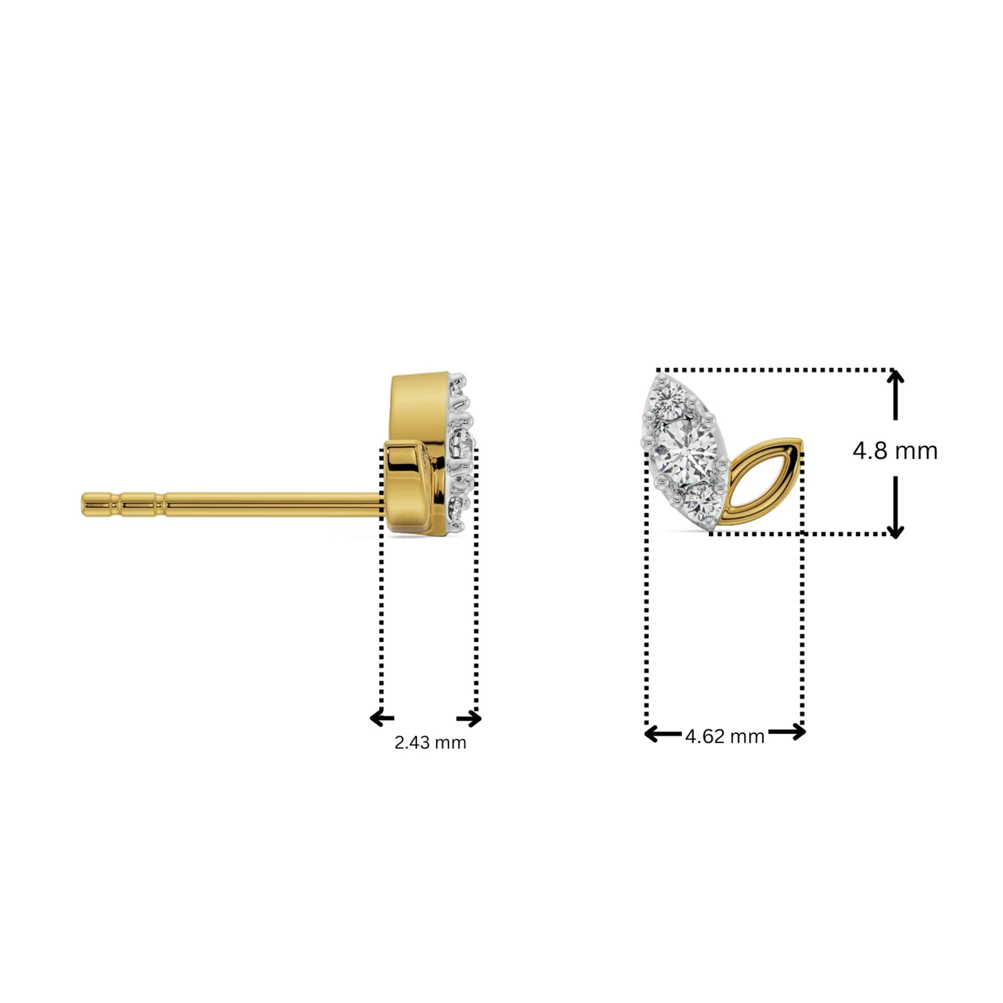 Duo Marquise Lab Grown Diamond Studs