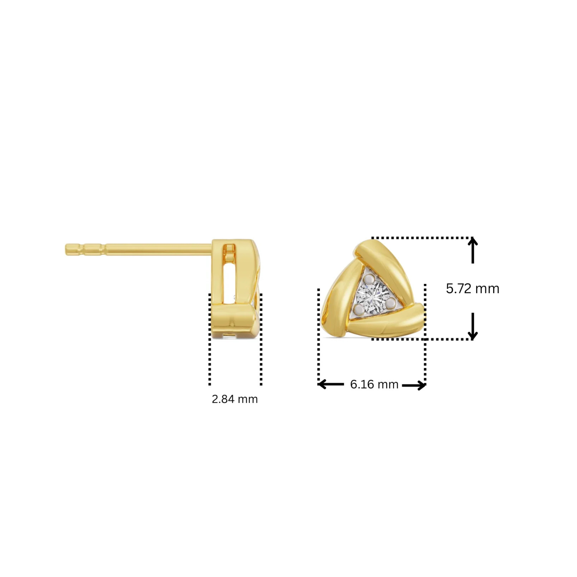 Triangle Lab Grown Diamond Studs