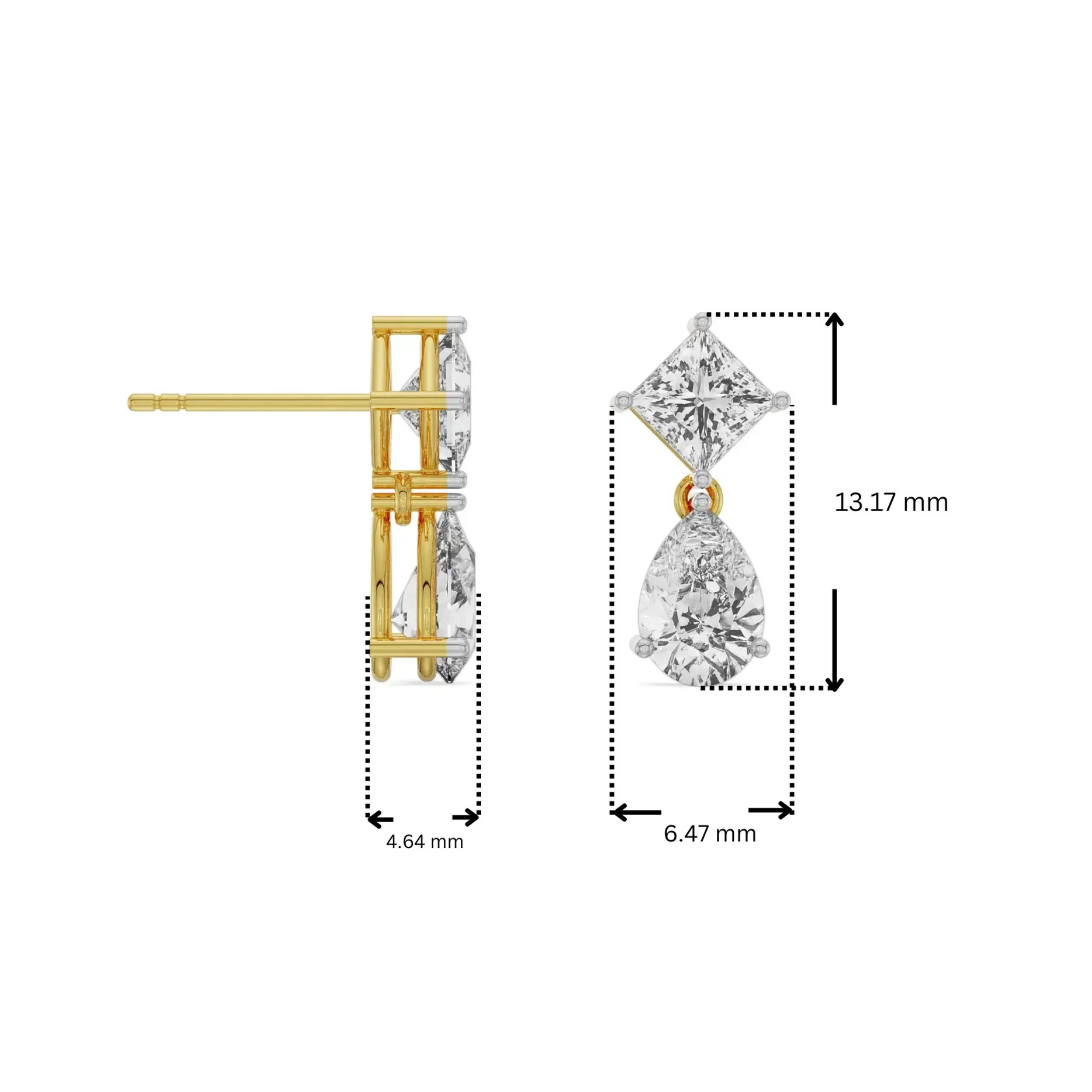 Princess Pear Lab Grown Diamond Drop Earrings_in-stock