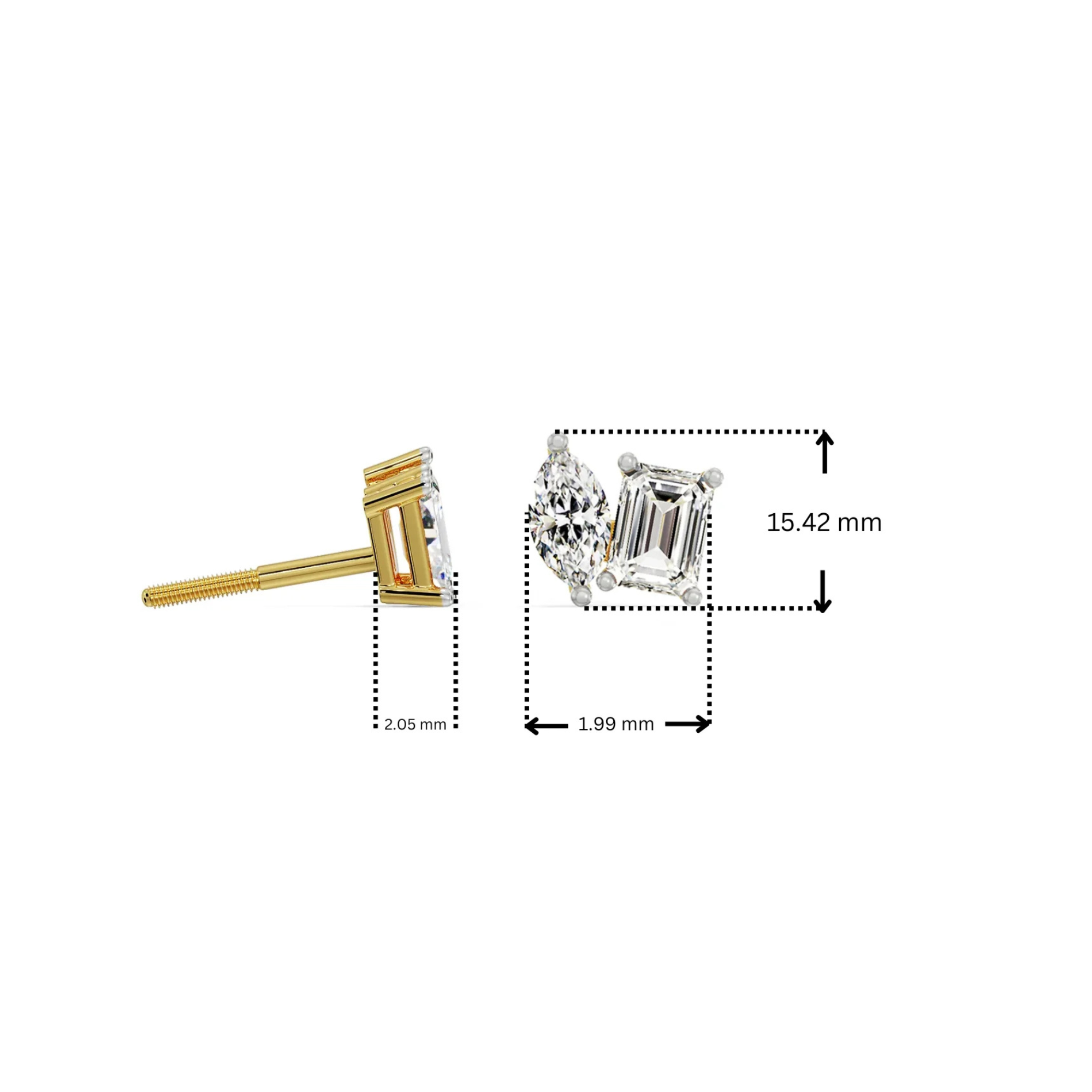 Duo Solitaire Lab Grown Diamond Studs_in-stock