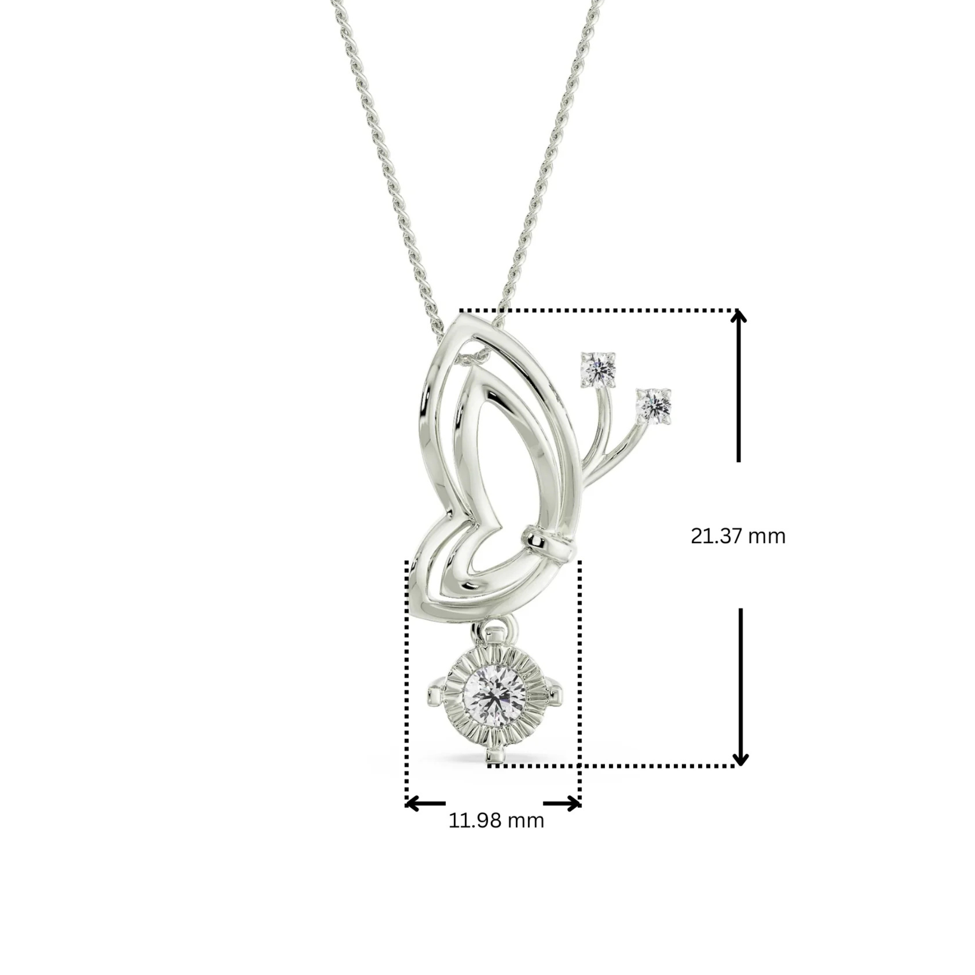 Artistic Lab Grown Diamond Pendant_in-stock
