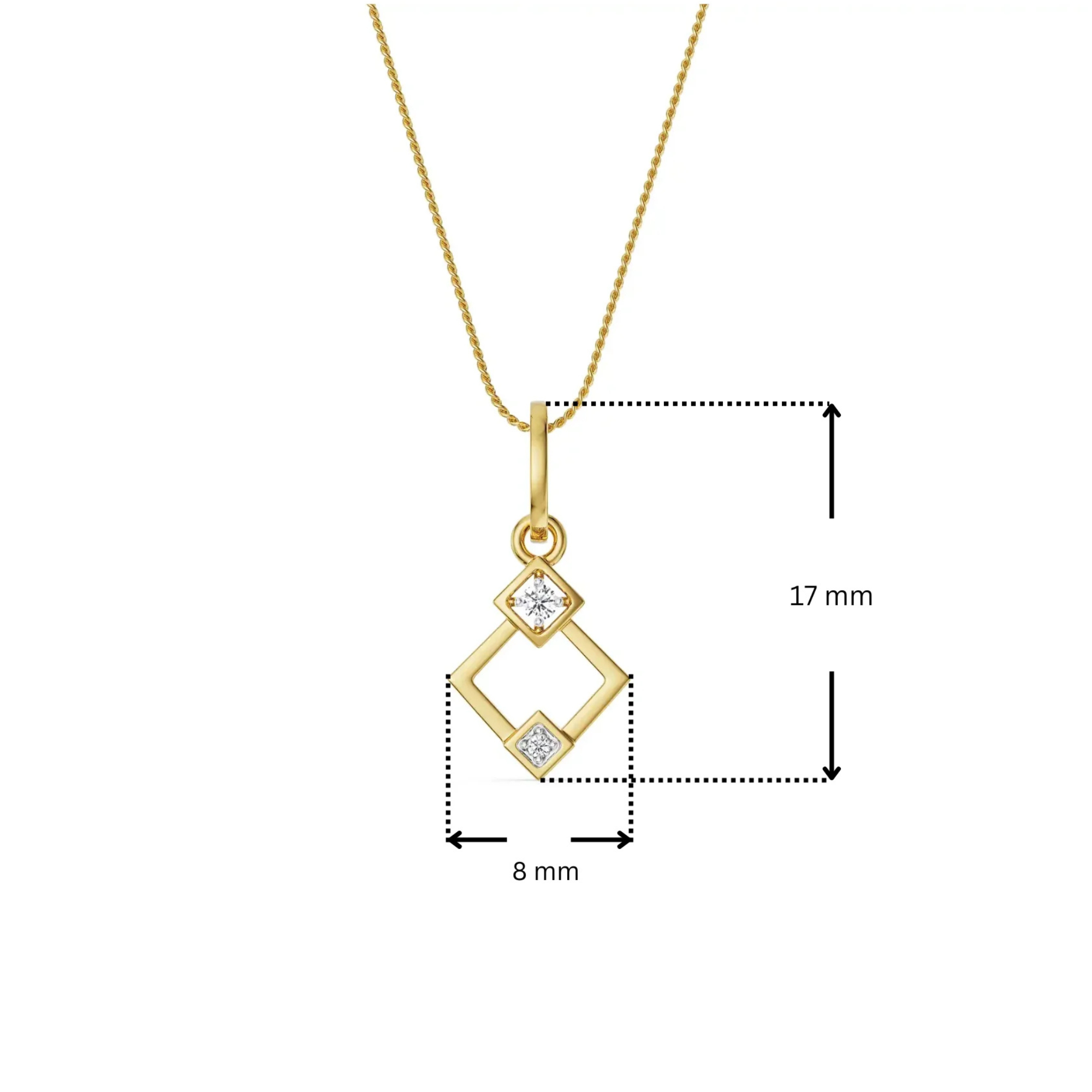 Geometric Glistening Lab Grown Diamond Pendant_in-stock