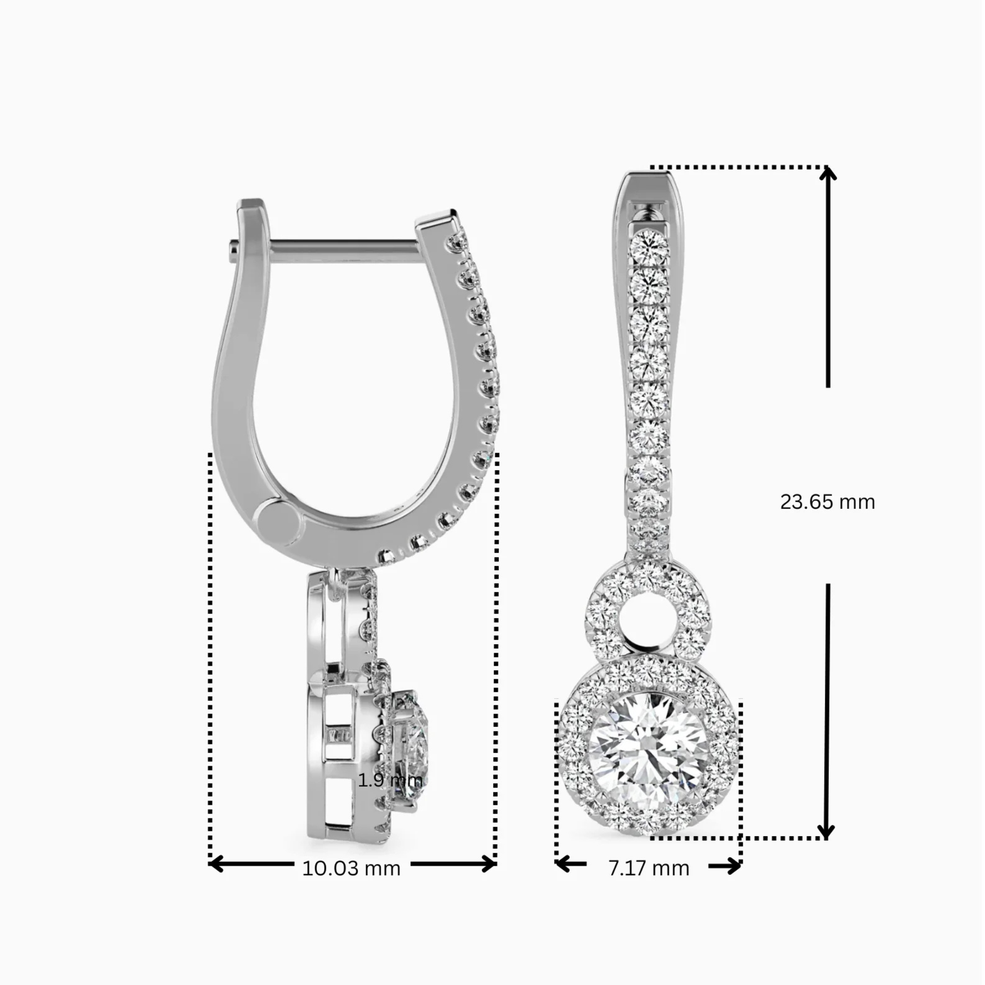 Lab Grown Diamond Droplet Earrings