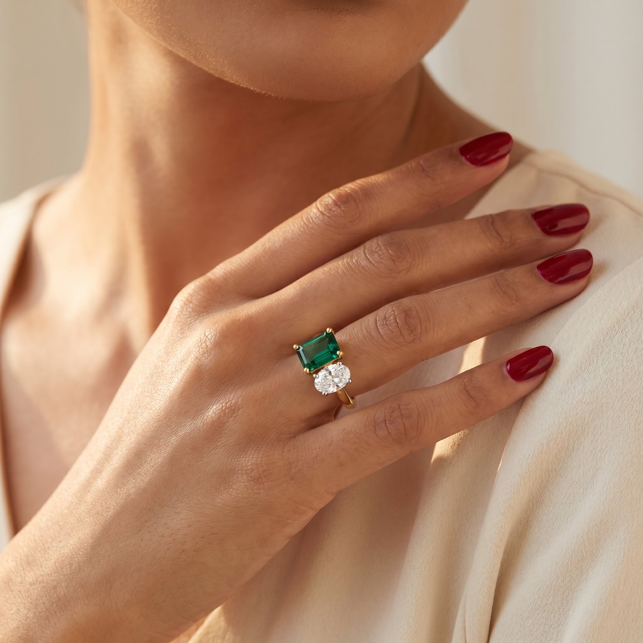 Duo Edge Lab Grown Diamond Ring