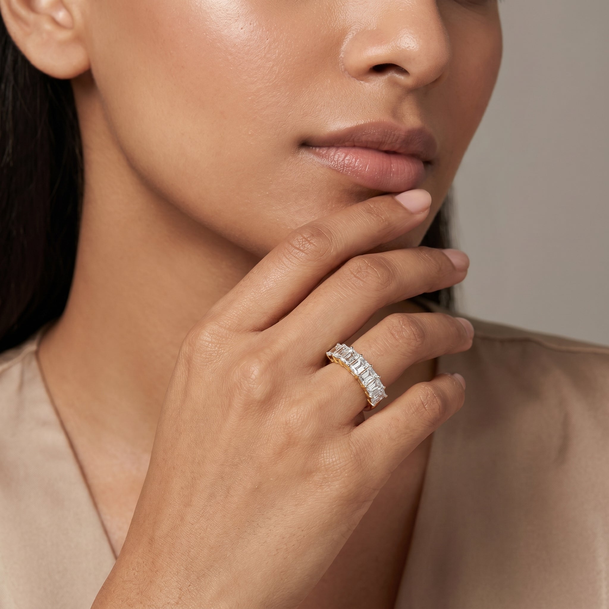 Grandeur Radiant Lab Diamond Ring
