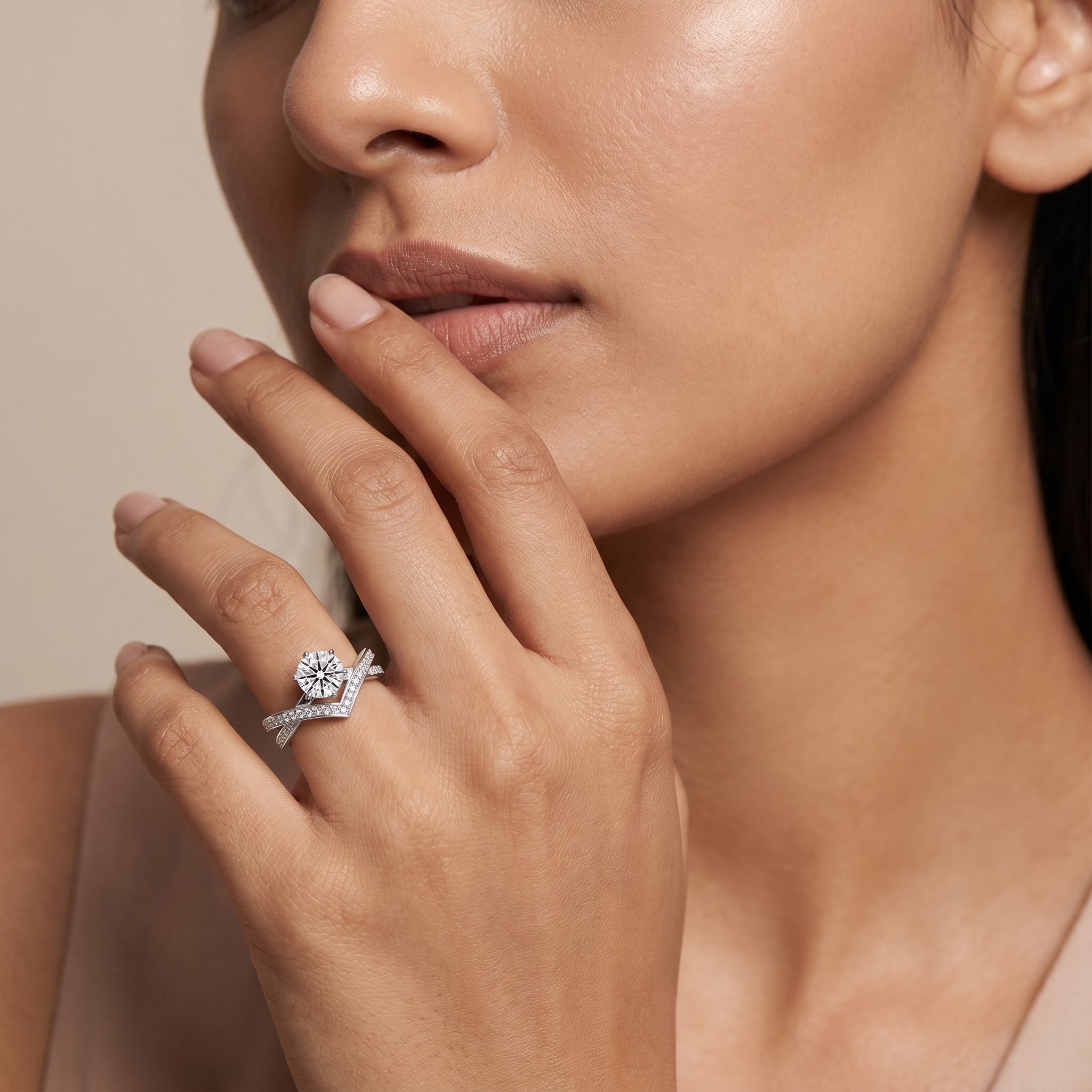 Josephine Hearts & Arrows Lab Grown Diamond Ring
