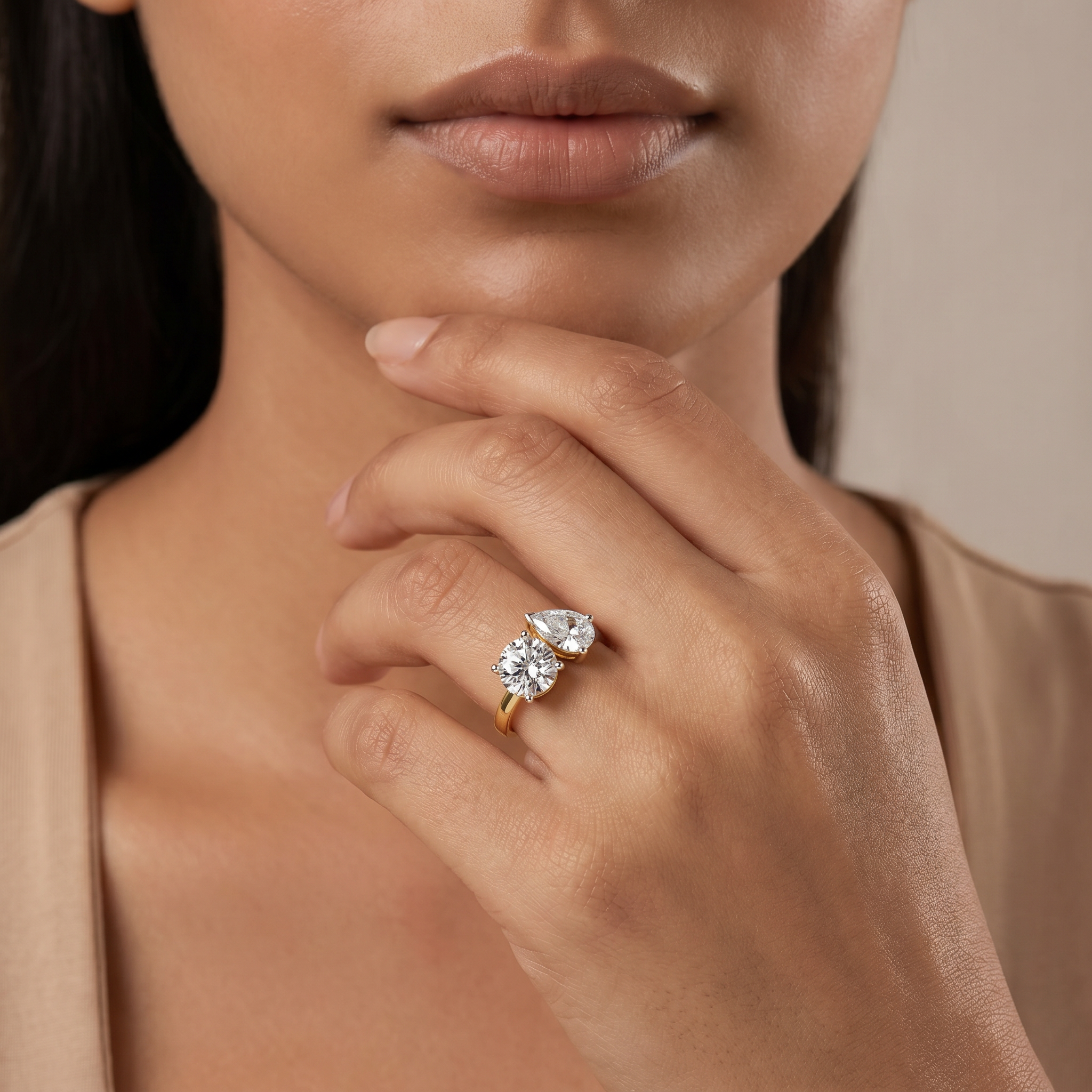 Yin & Yang Lab Grown Diamond Ring