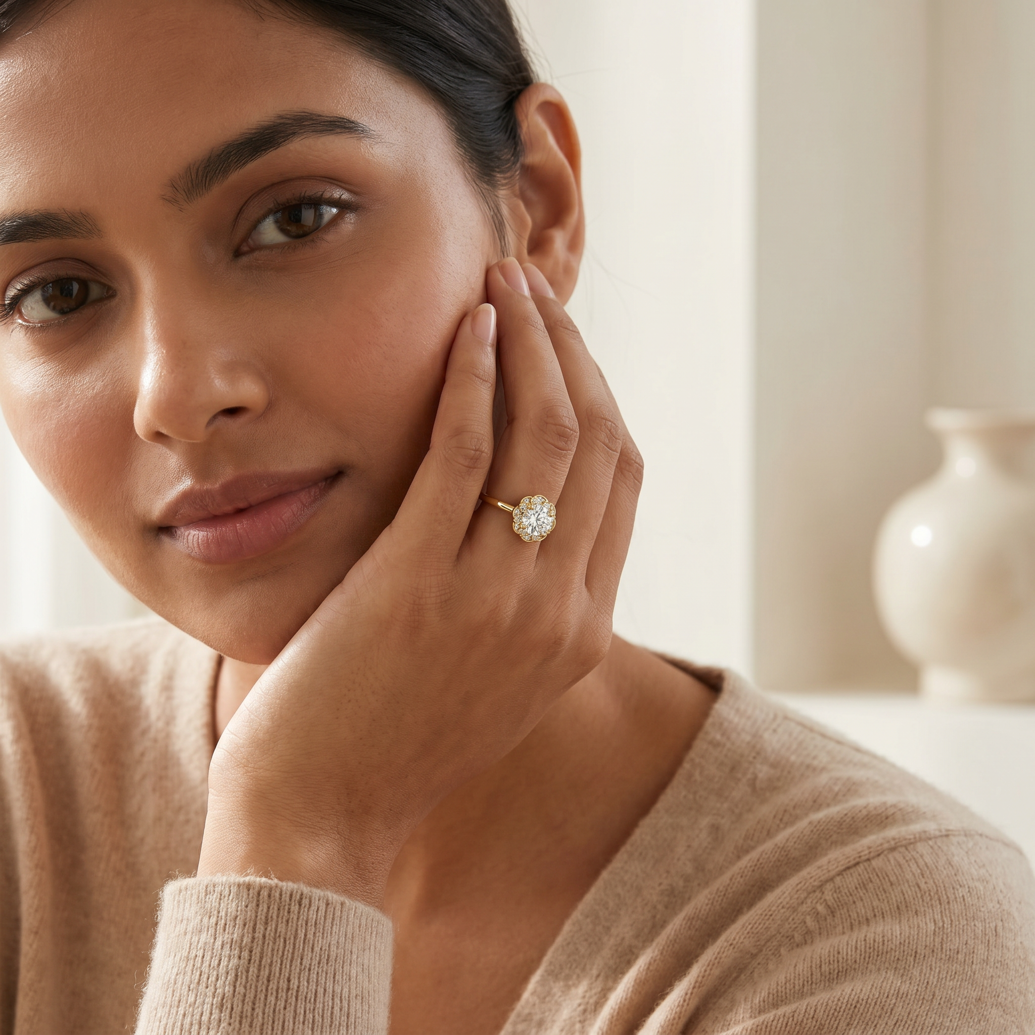 Marigold Hearts & Arrows Lab Grown Diamond Ring