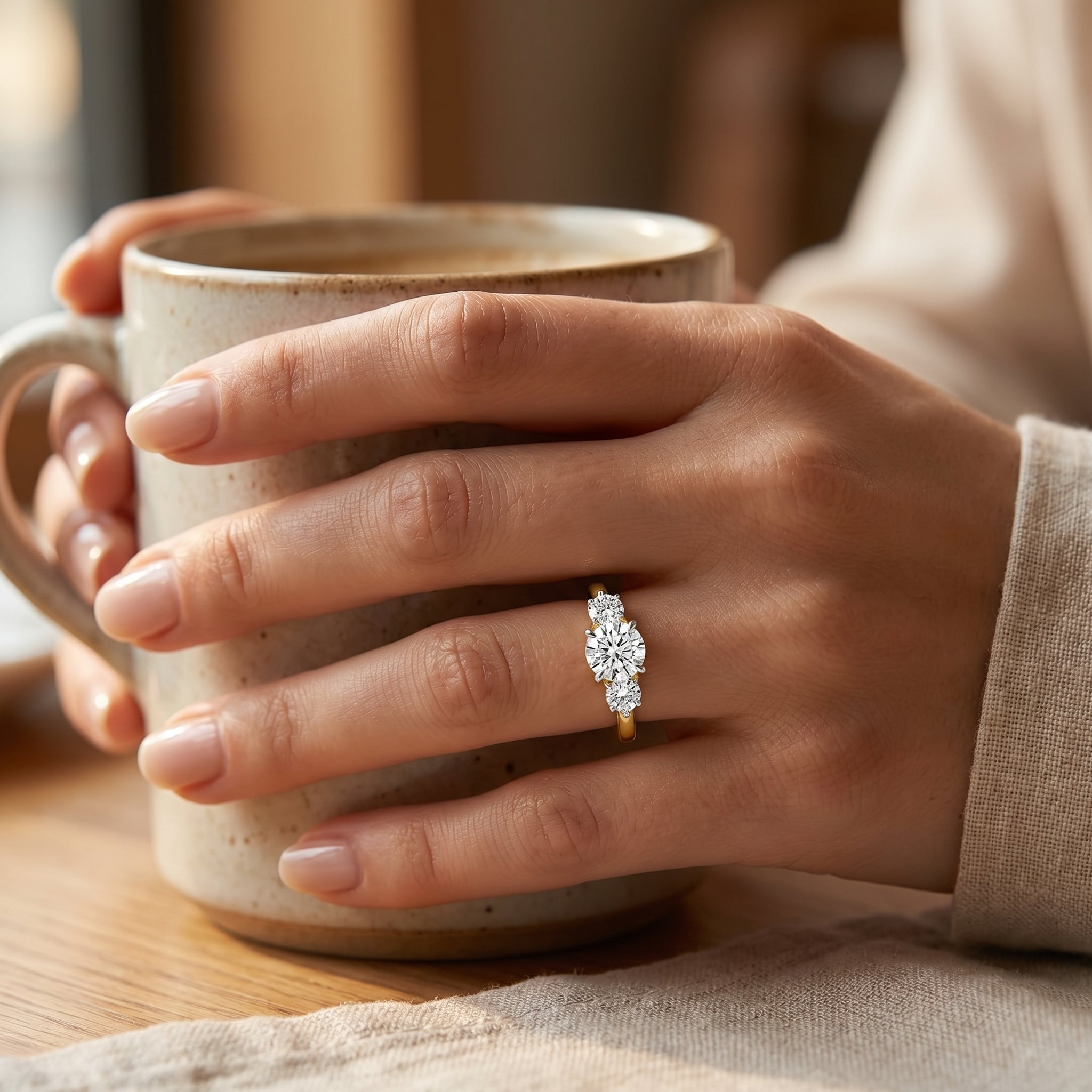 Eterna Trio Lab Grown Diamond Ring