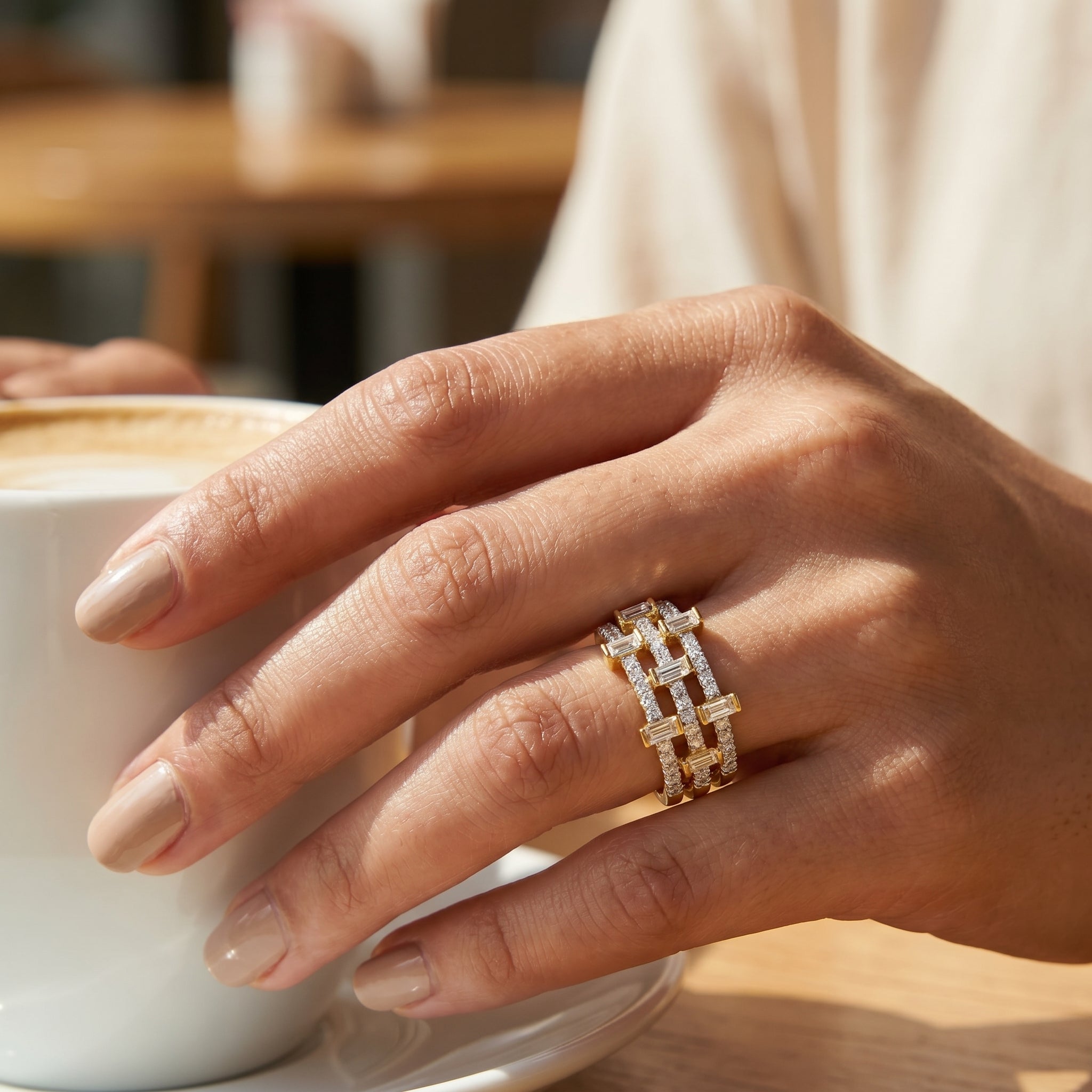 Starlit Baguette Lab Grown Diamond Ring