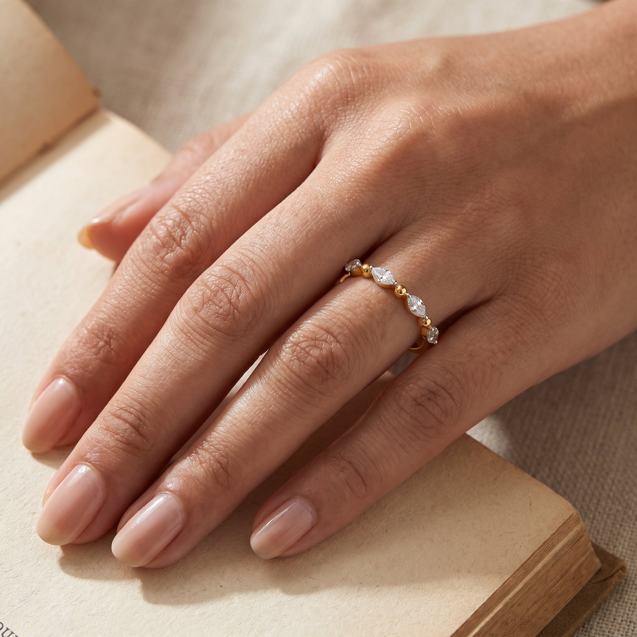 Marquise Airy Lab Grown Diamond Band
